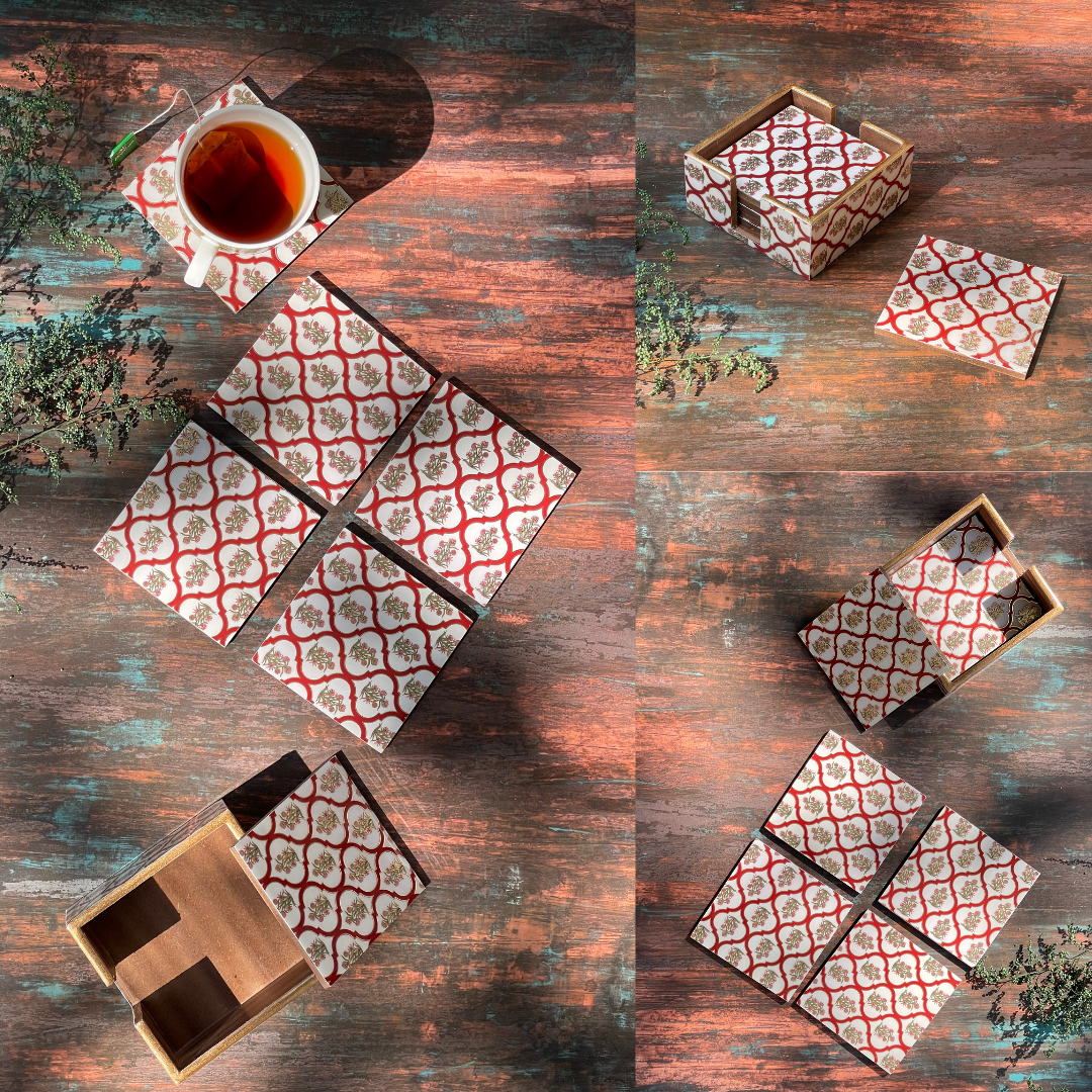 Tissue Box & Coasters Combo