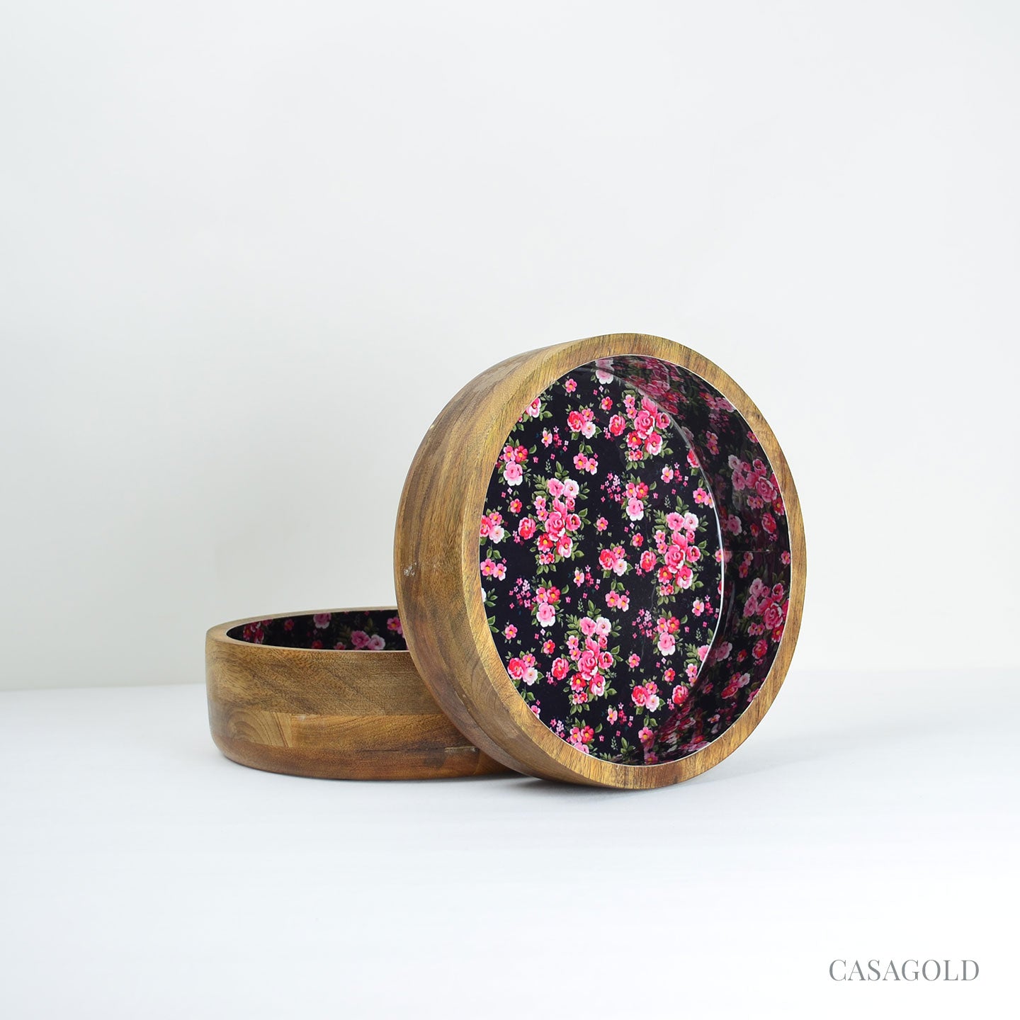 Wooden Serving Bowl - Flora