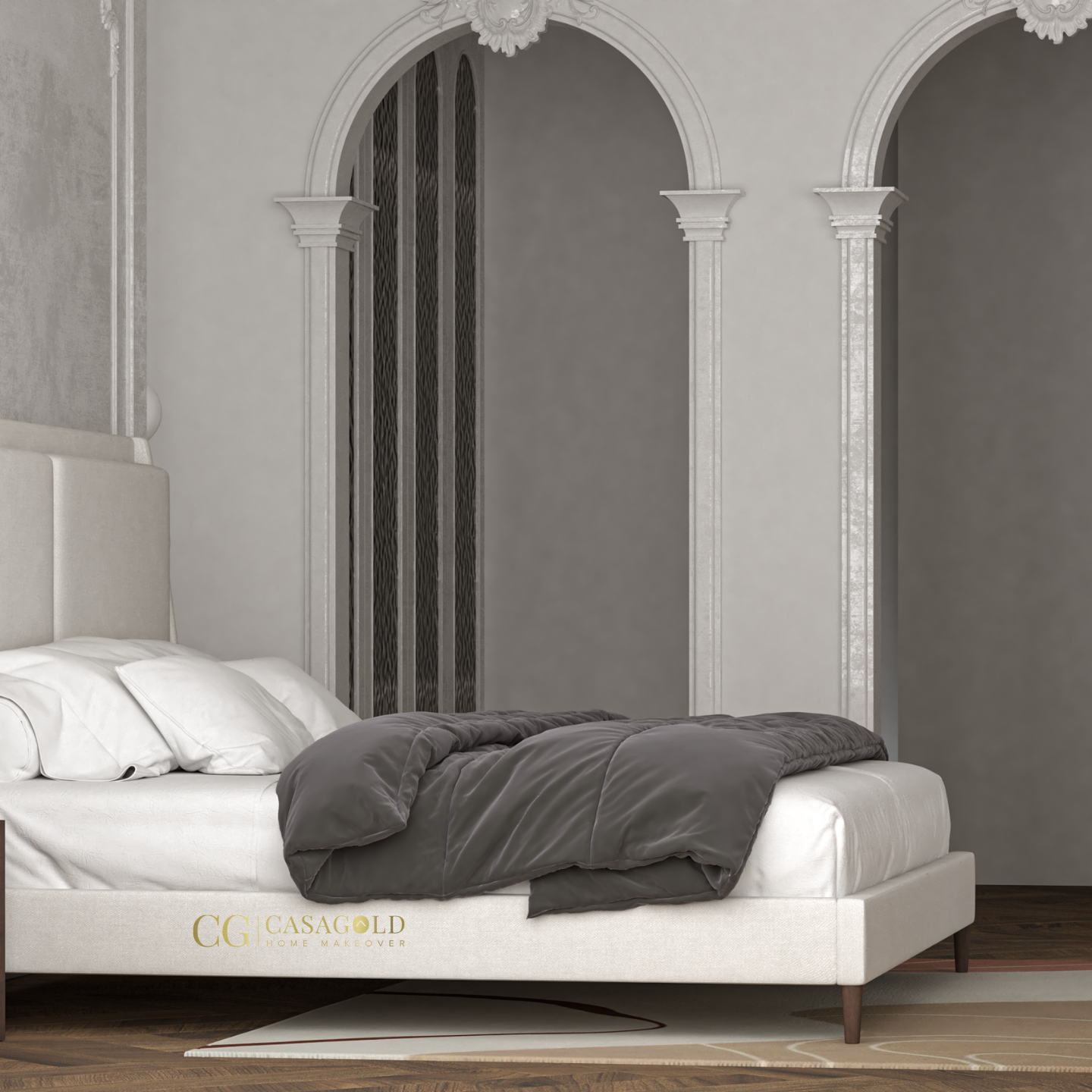 Potter Upholstered HighBack Bed