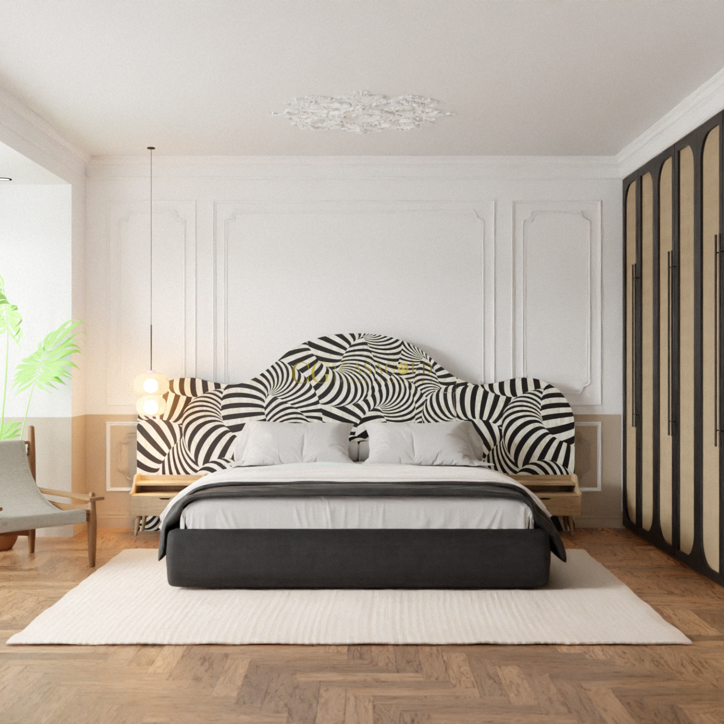 The Swirl Inlay Bed