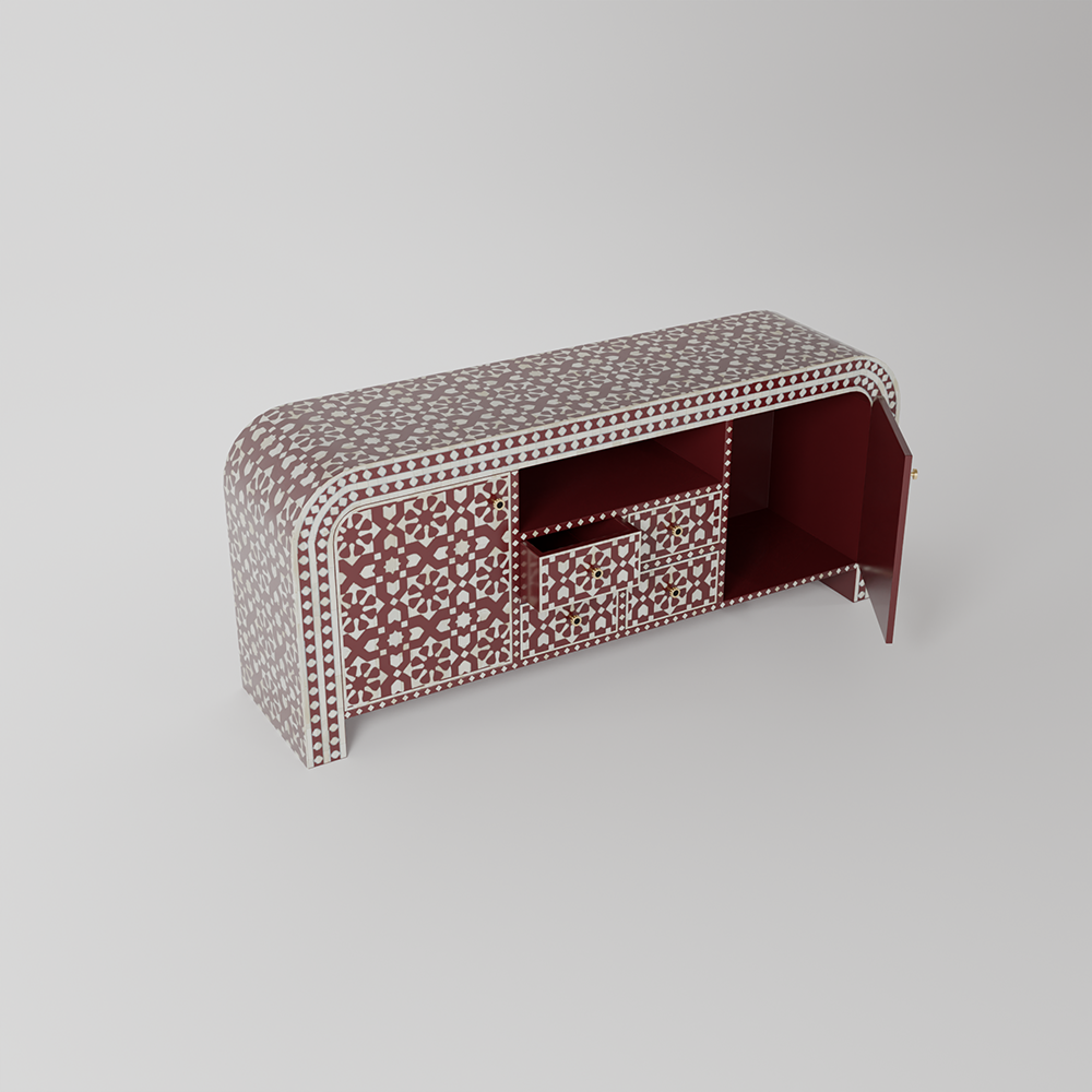 Marrakesh Moroccan Bone Inlay Media Unit