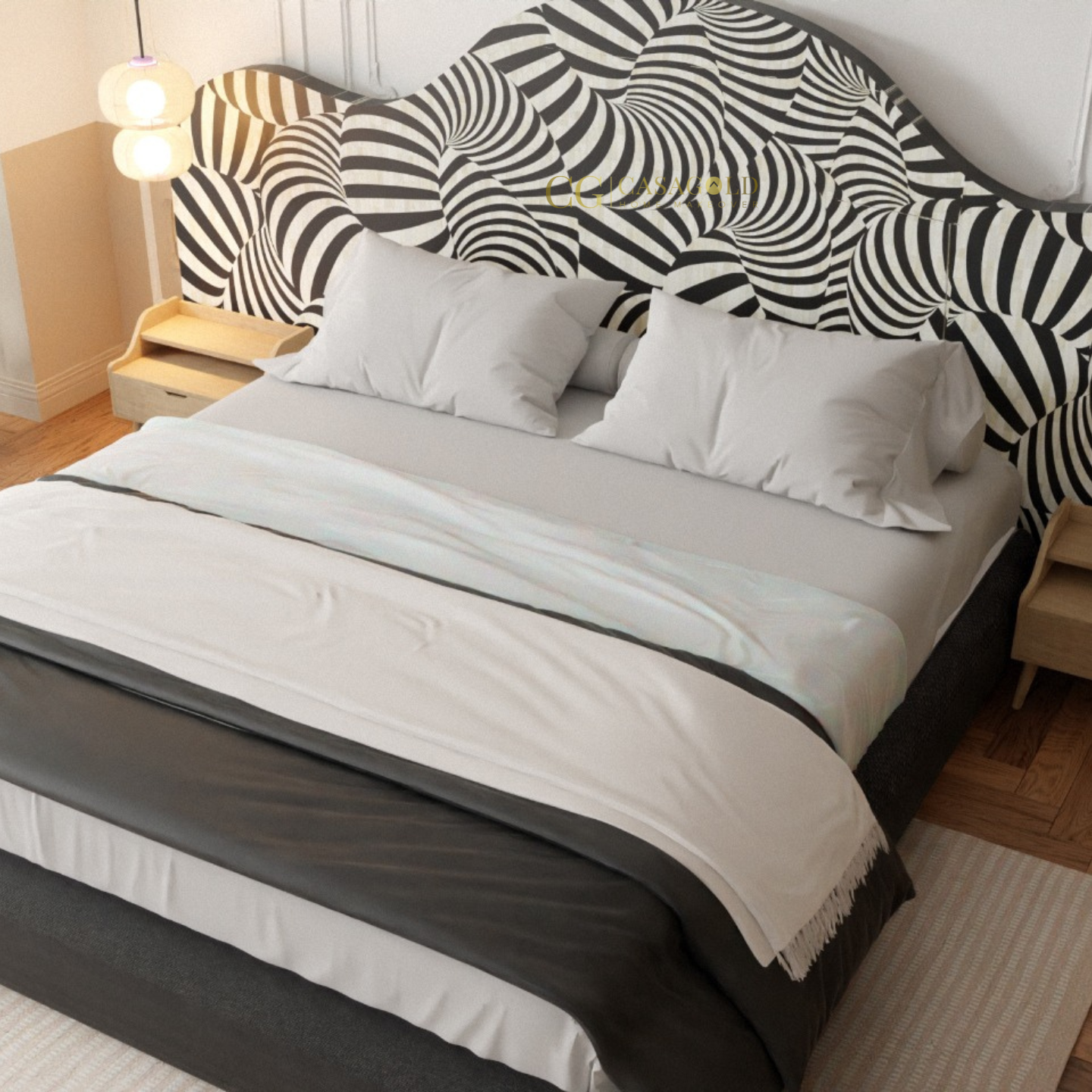 The Swirl Inlay Bed
