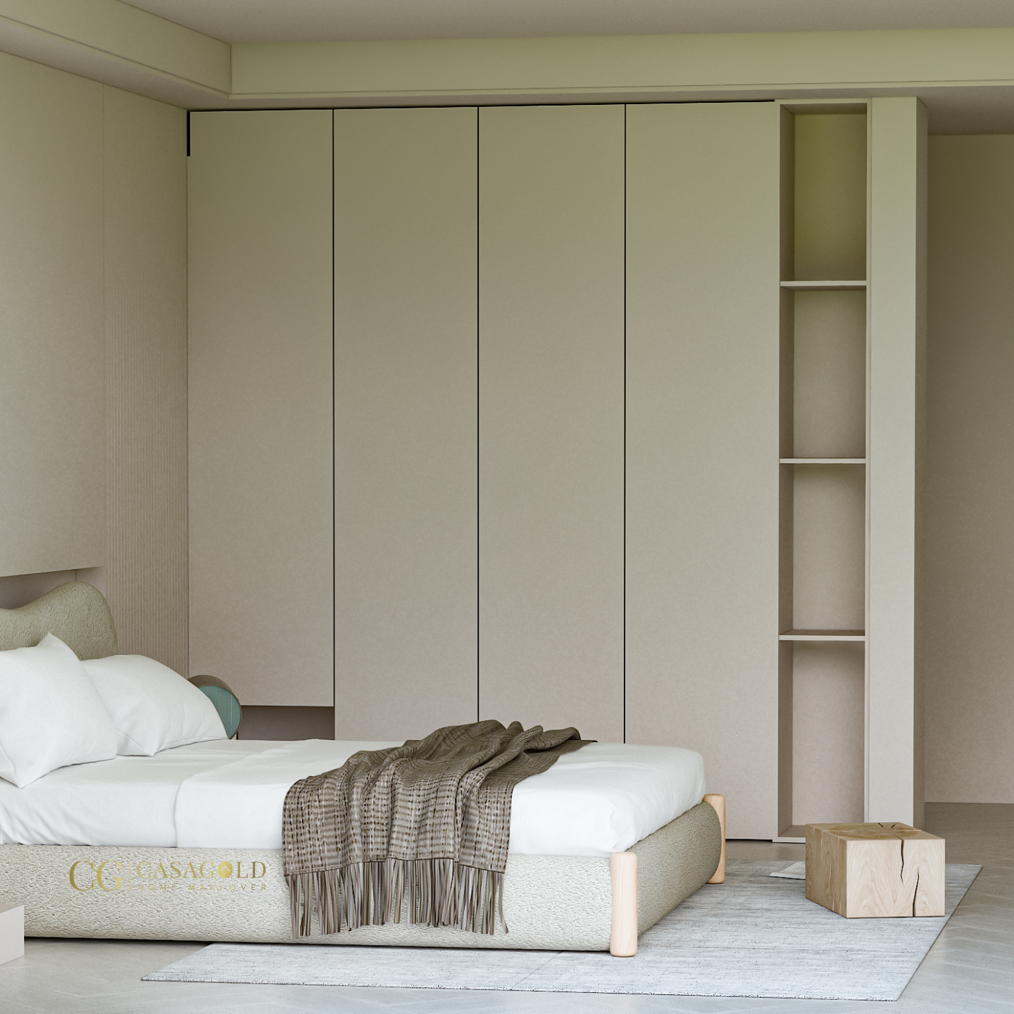 Rochelle Upholstered Bouclé Bed