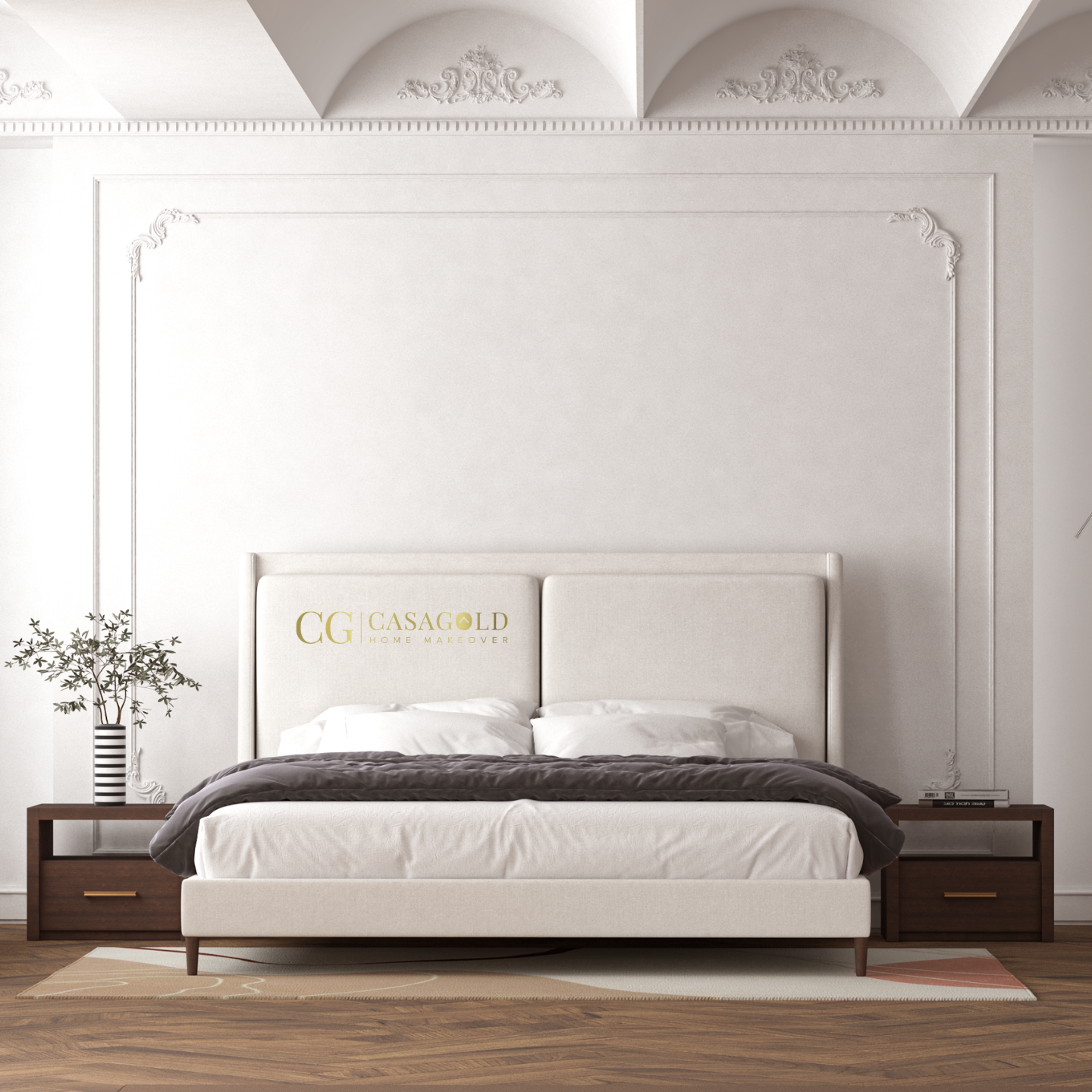 Potter Upholstered HighBack Bed