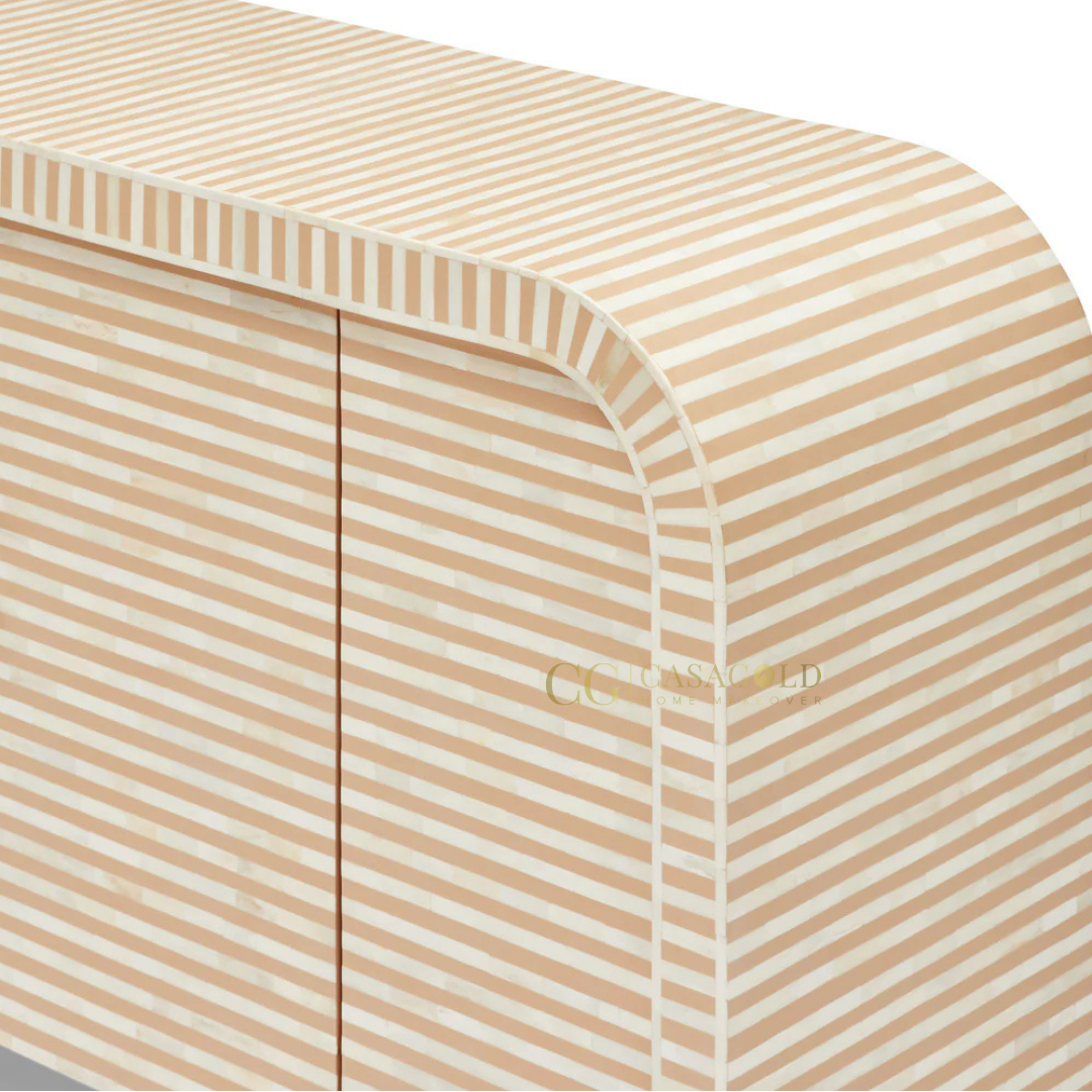 Rumi: The Finest Handcrafted Waterfall Bone-Inlay Sideboard for Timeless Luxury