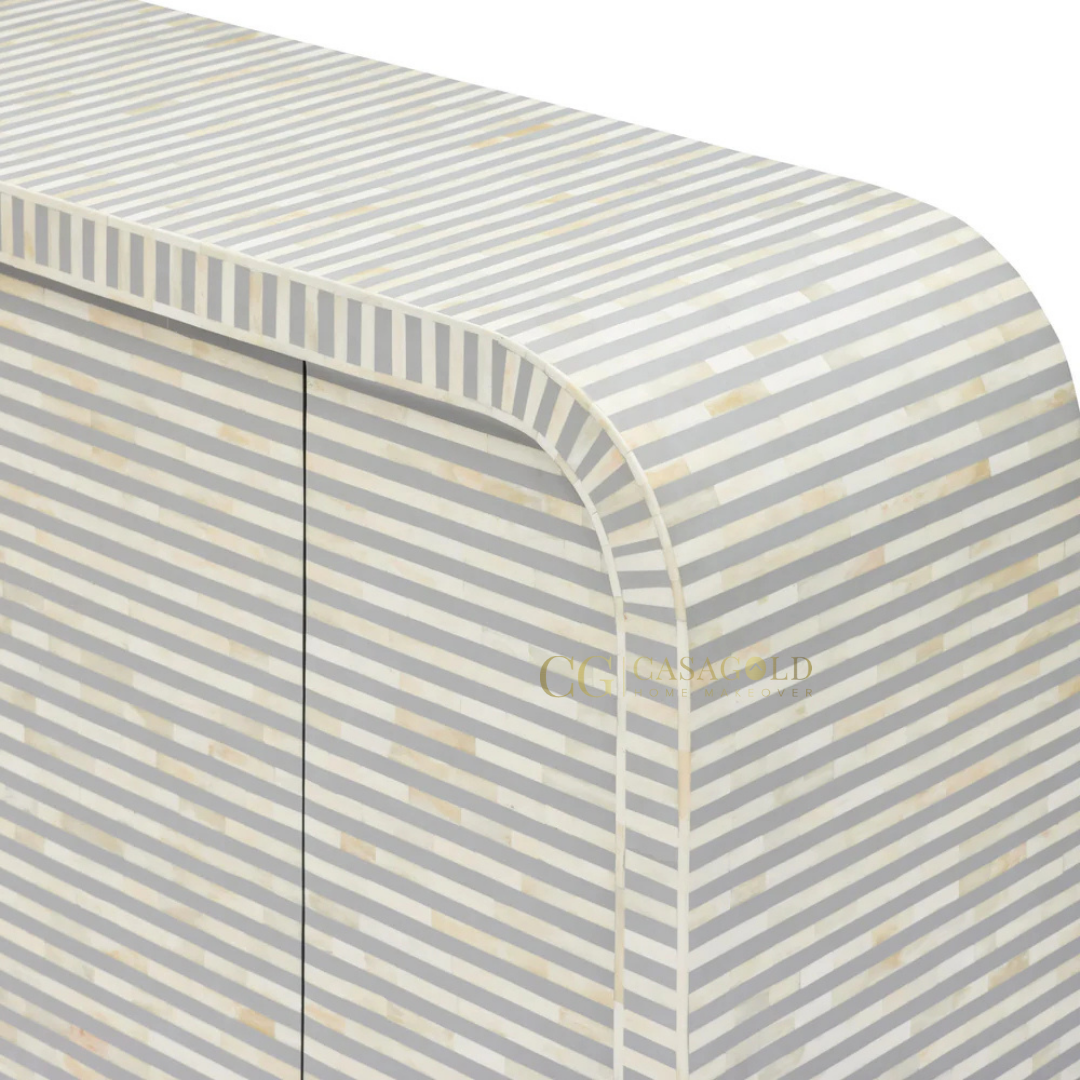 Rumi: The Finest Handcrafted Waterfall Bone-Inlay Sideboard for Timeless Luxury