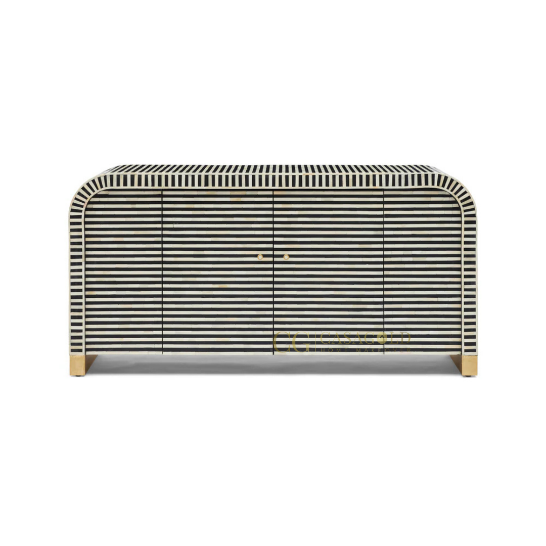 Rumi: The Finest Handcrafted Waterfall Bone-Inlay Sideboard for Timeless Luxury