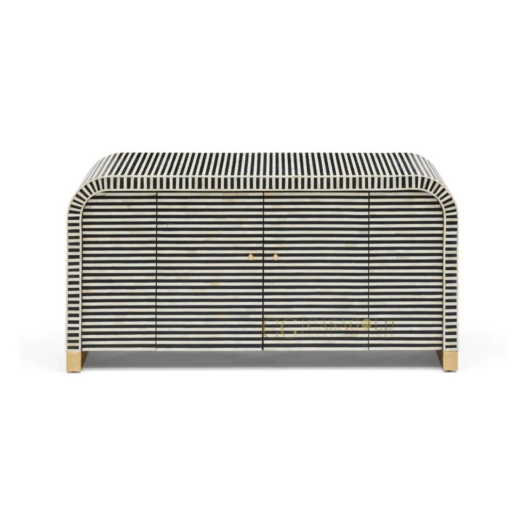 Rumi: The Finest Handcrafted Waterfall Bone-Inlay Sideboard for Timeless Luxury