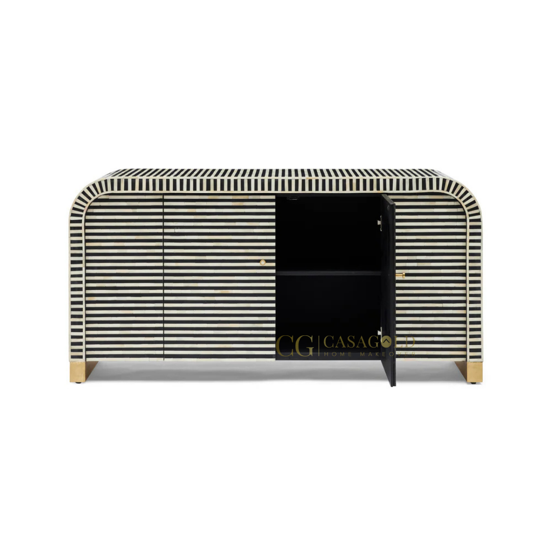 Rumi: The Finest Handcrafted Waterfall Bone-Inlay Sideboard for Timeless Luxury