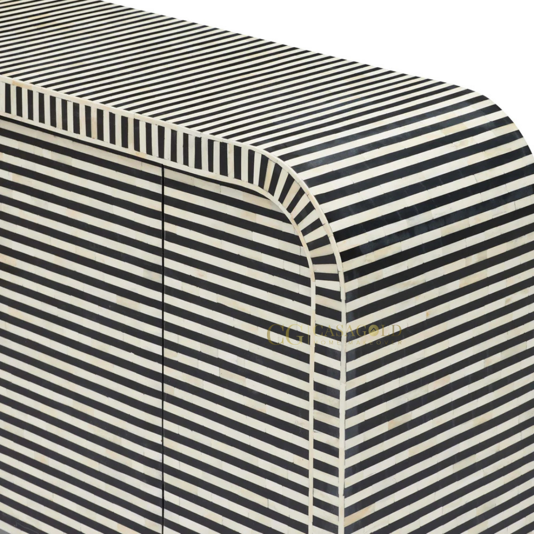 Rumi: The Finest Handcrafted Waterfall Bone-Inlay Sideboard for Timeless Luxury