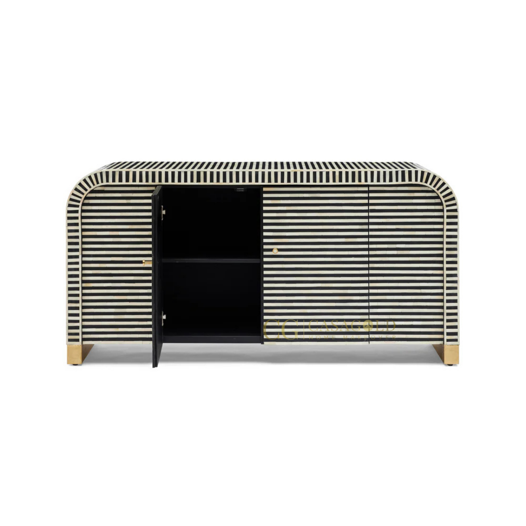 Rumi: The Finest Handcrafted Waterfall Bone-Inlay Sideboard for Timeless Luxury