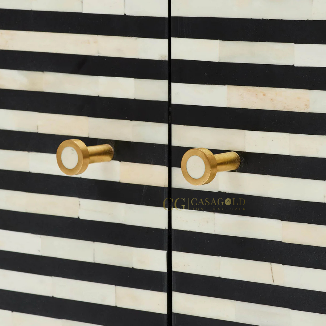 Rumi: The Finest Handcrafted Waterfall Bone-Inlay Sideboard for Timeless Luxury
