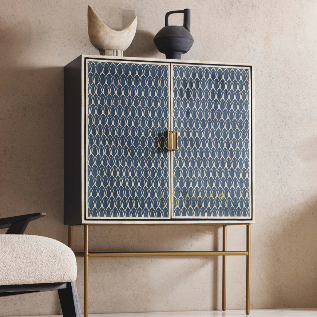 Nami: The Finest Handcrafted Bone-Inlay Cabinet for Timeless Luxury
