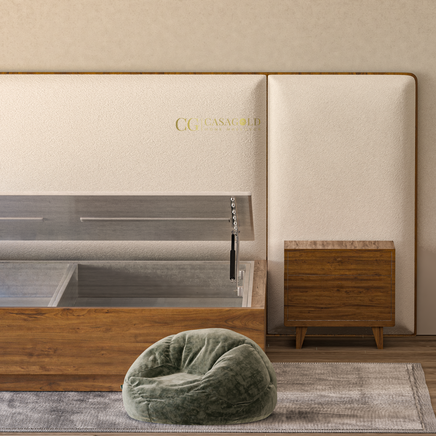 Riverdale Winged Upholstered Bed