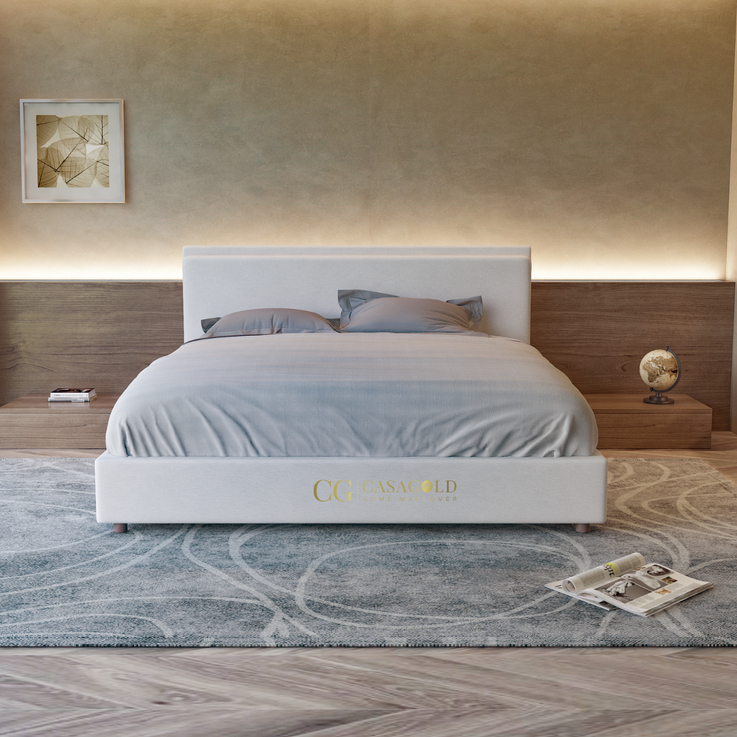 Linen Whitelush Bed