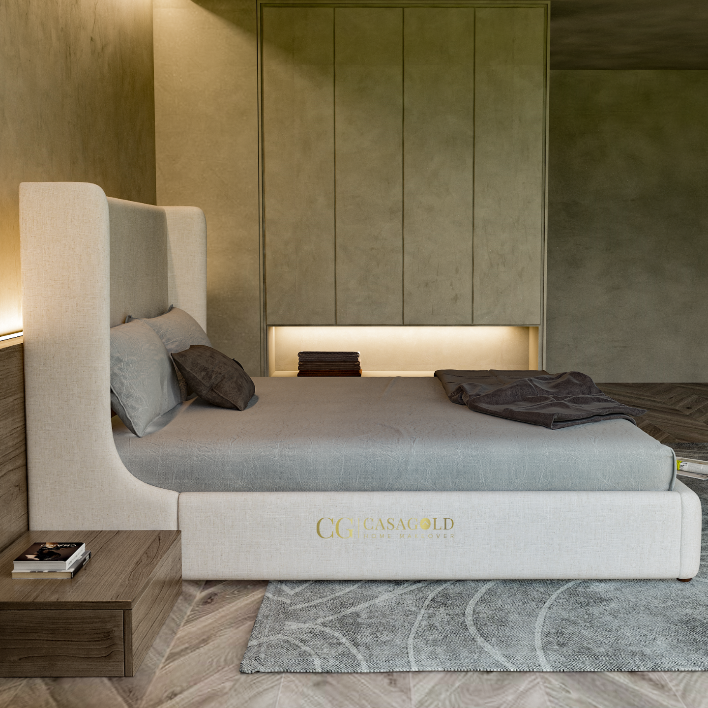 Dalton High Back Upholstered Bed