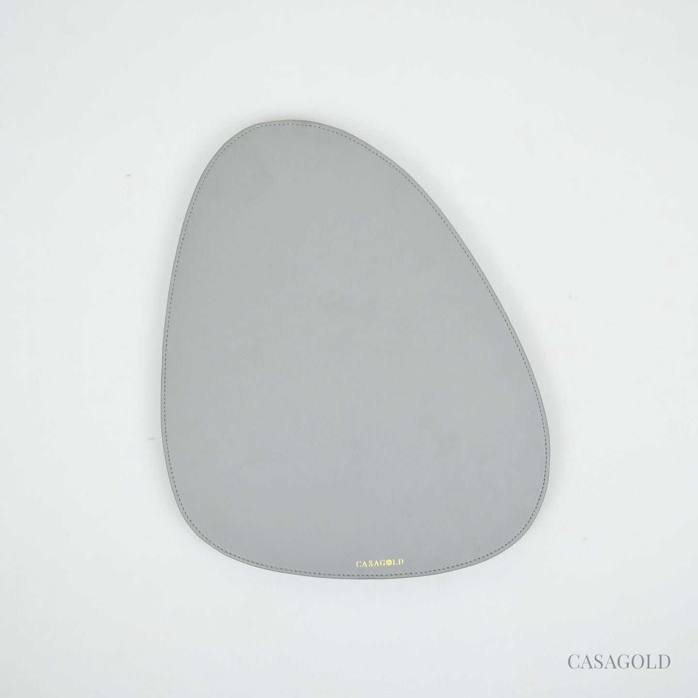 Green & Grey Leather Placemat & Coaster