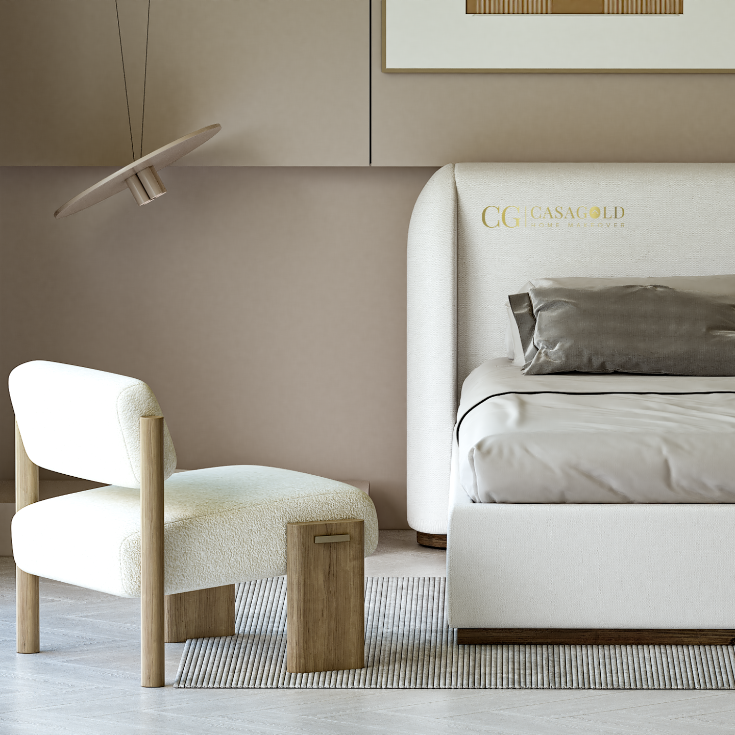 The Elysian Boucle Bed