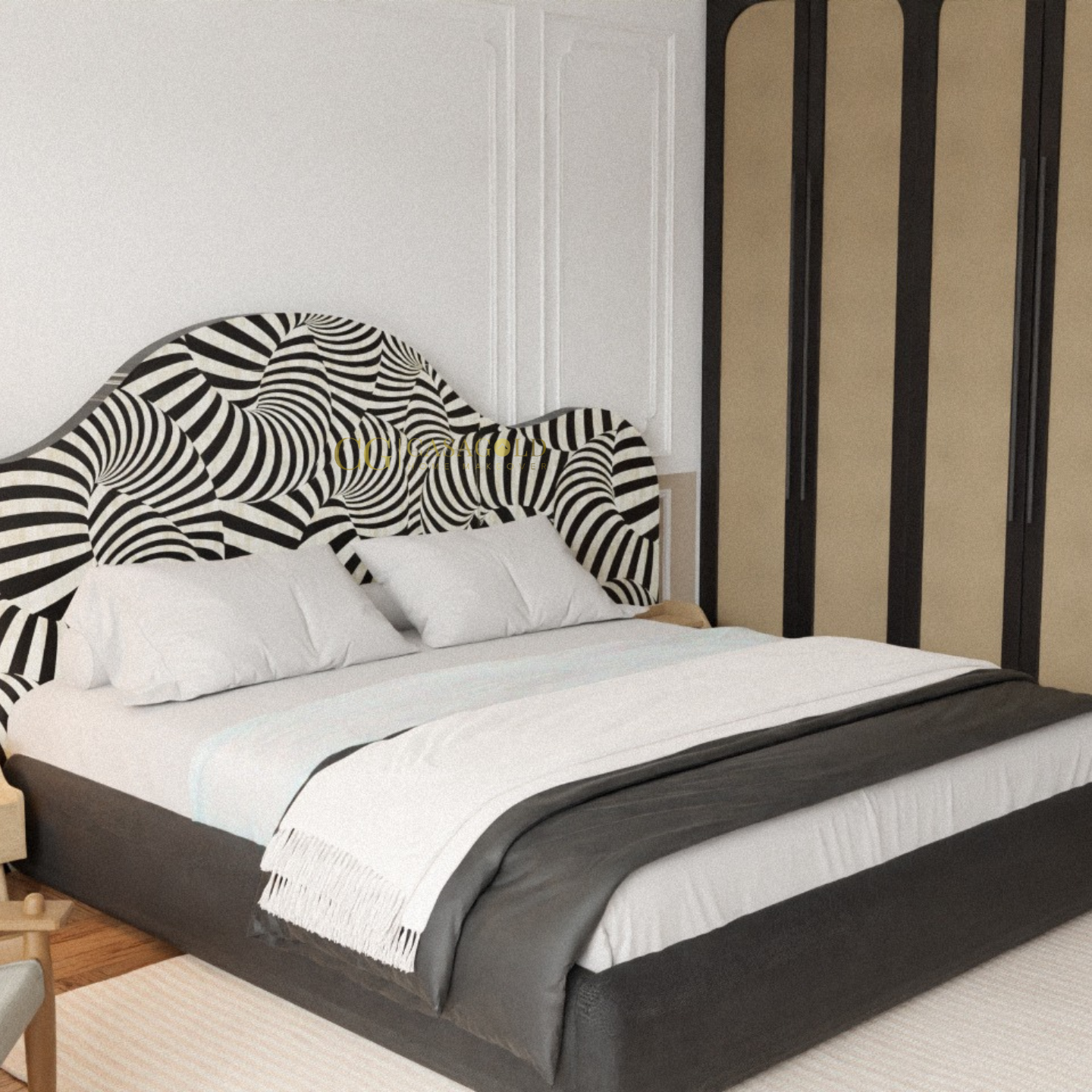 The Swirl Inlay Bed