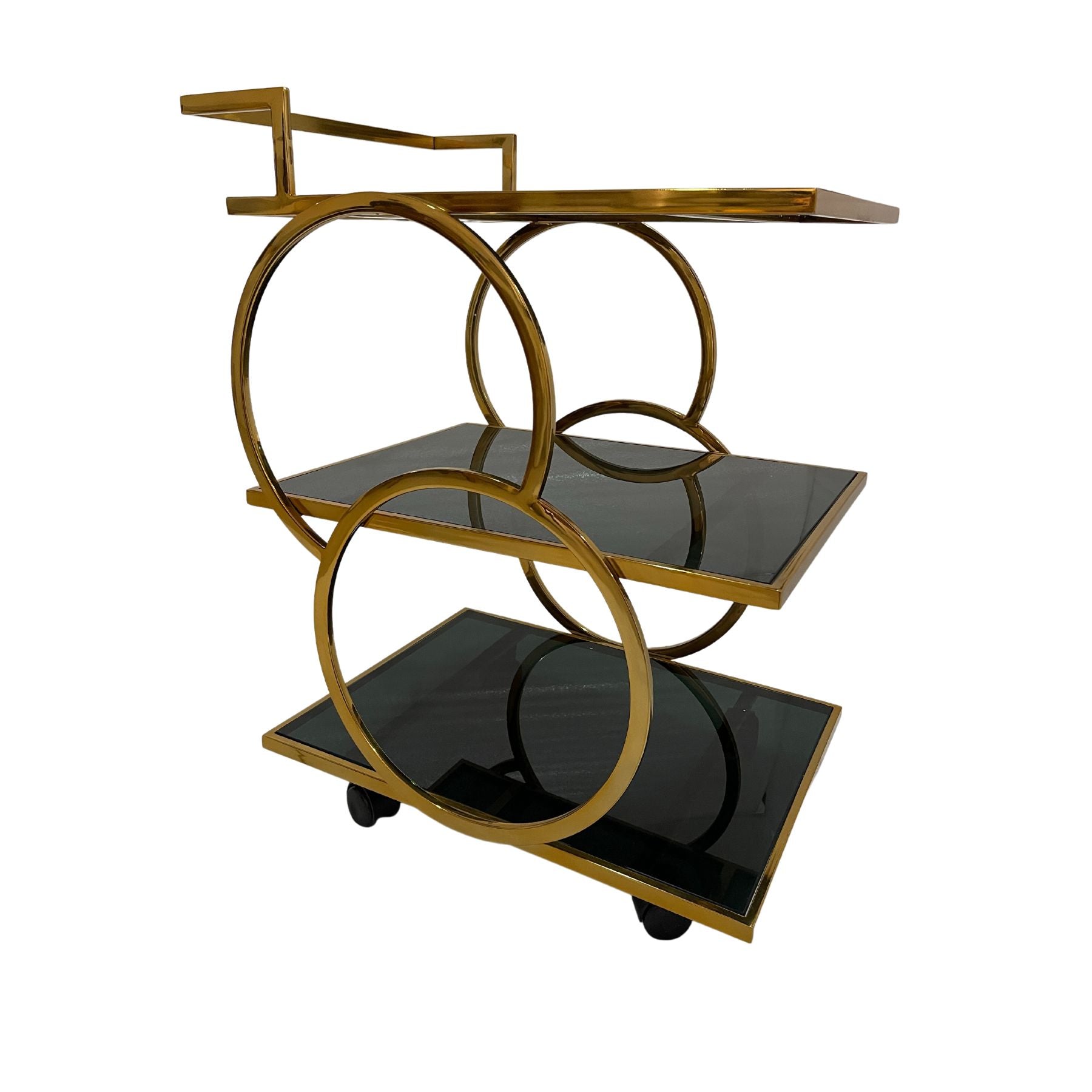 Otis Glass Bar Serving Cart