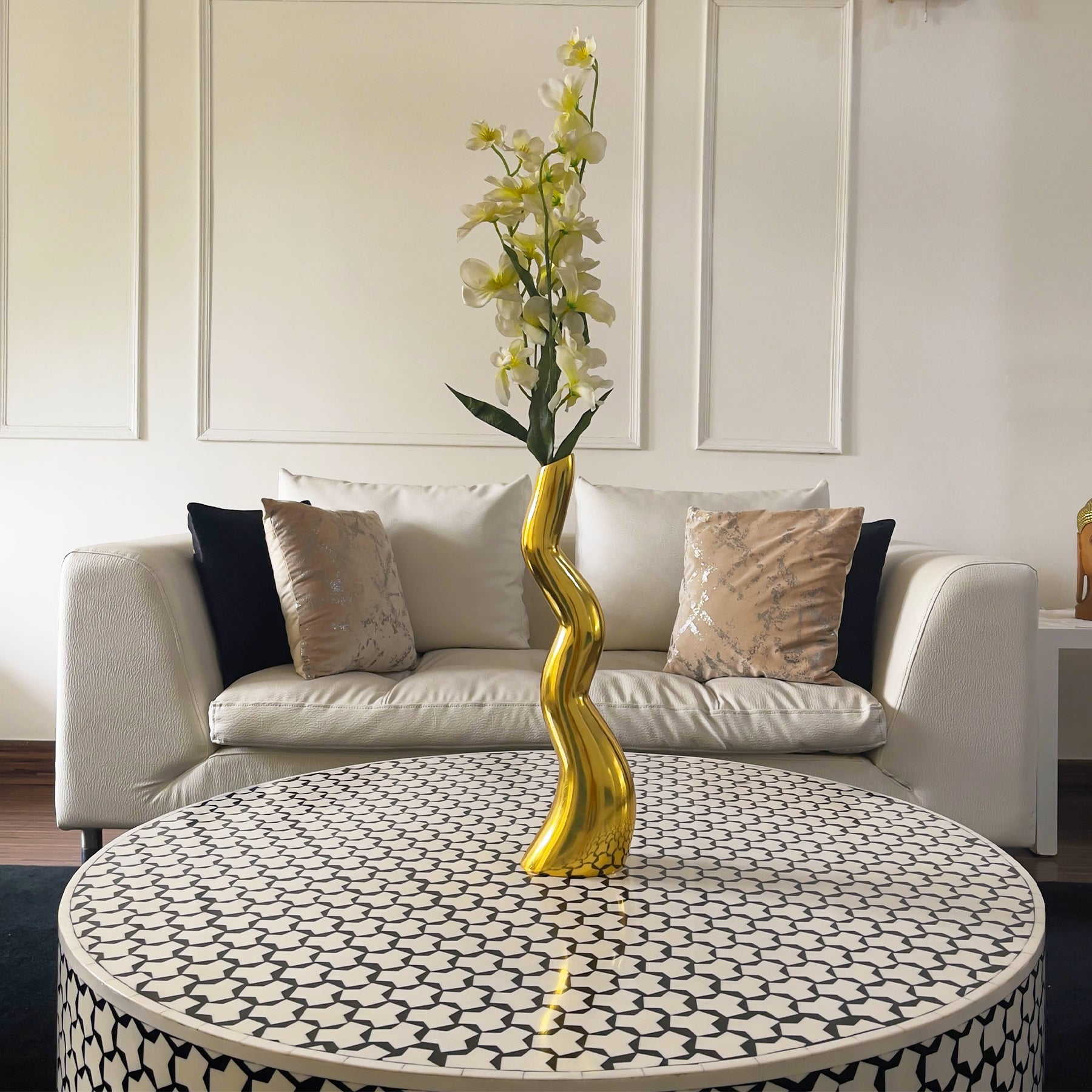 Coral Reef Antique Metal Flower Vase 