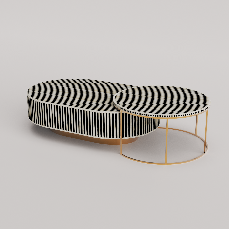 Artisan Bone Inlay Coffee Table