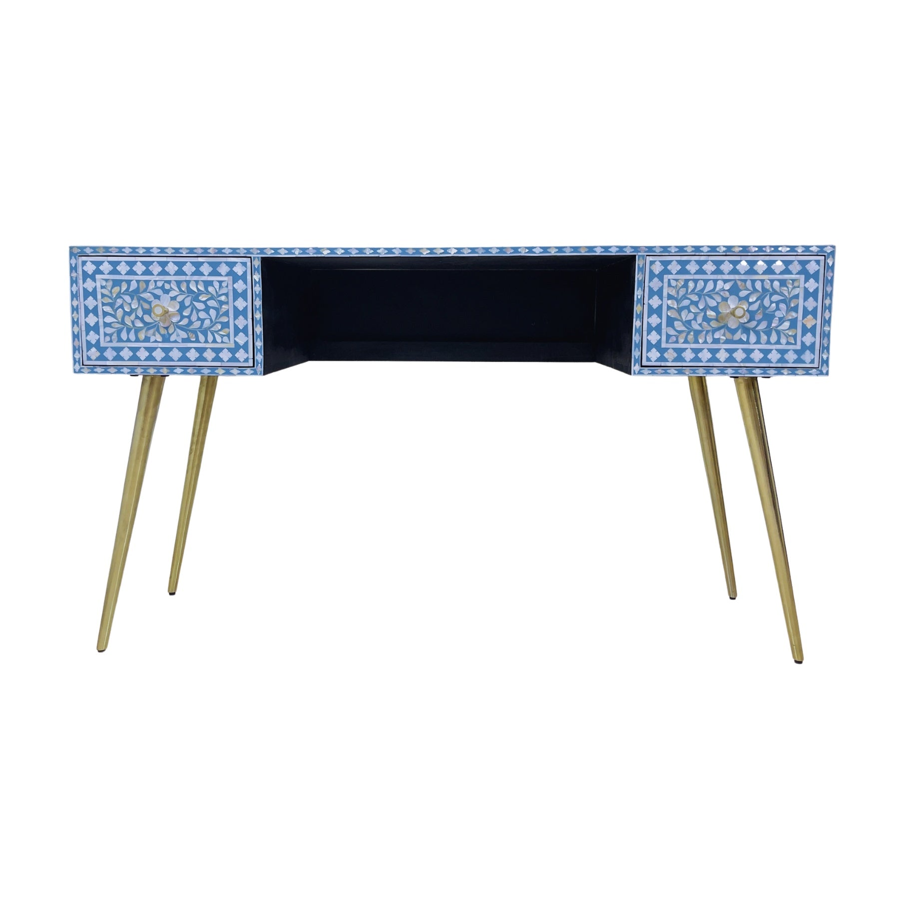 Blue and White MOP Inlay Office Desk