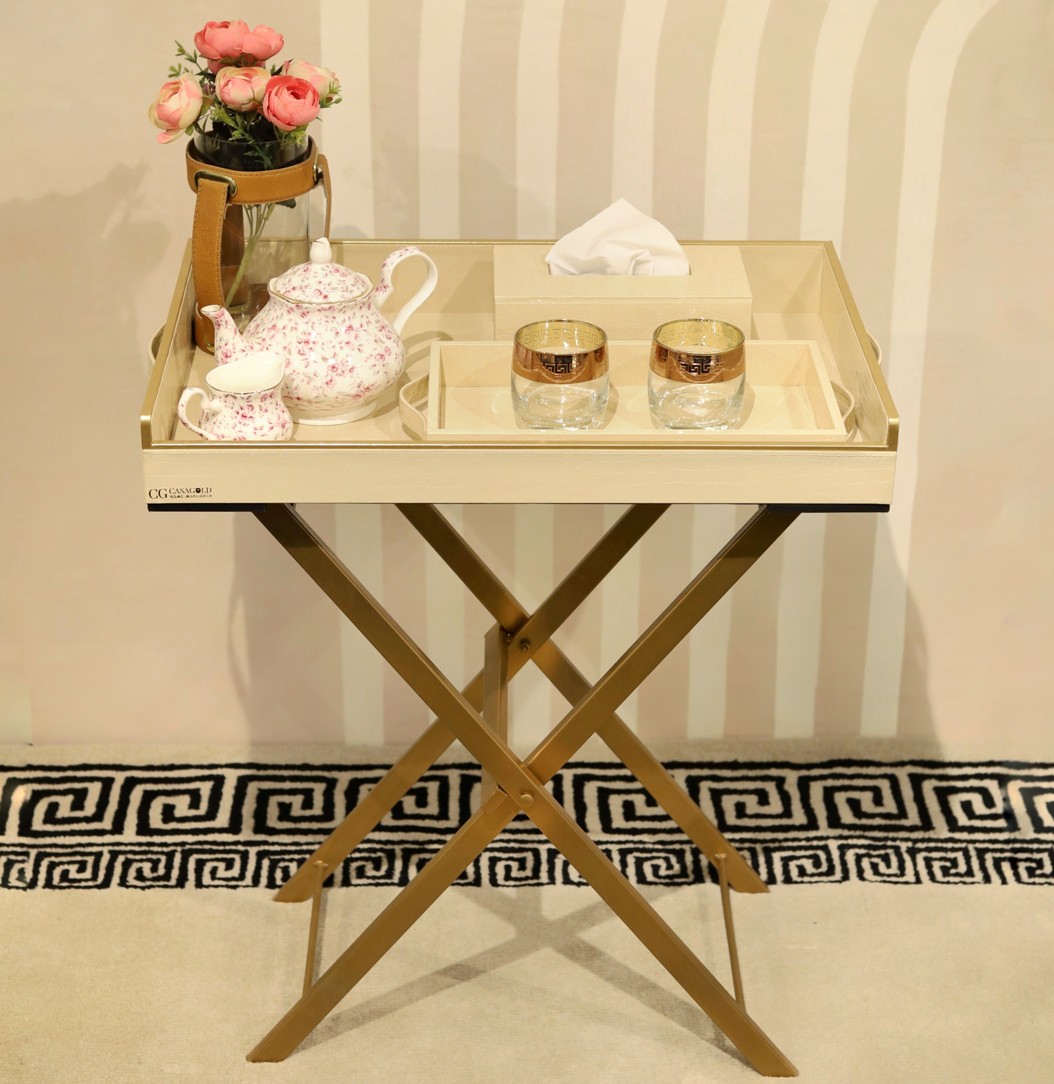 Versatile butler tray for serving, storage, or decor