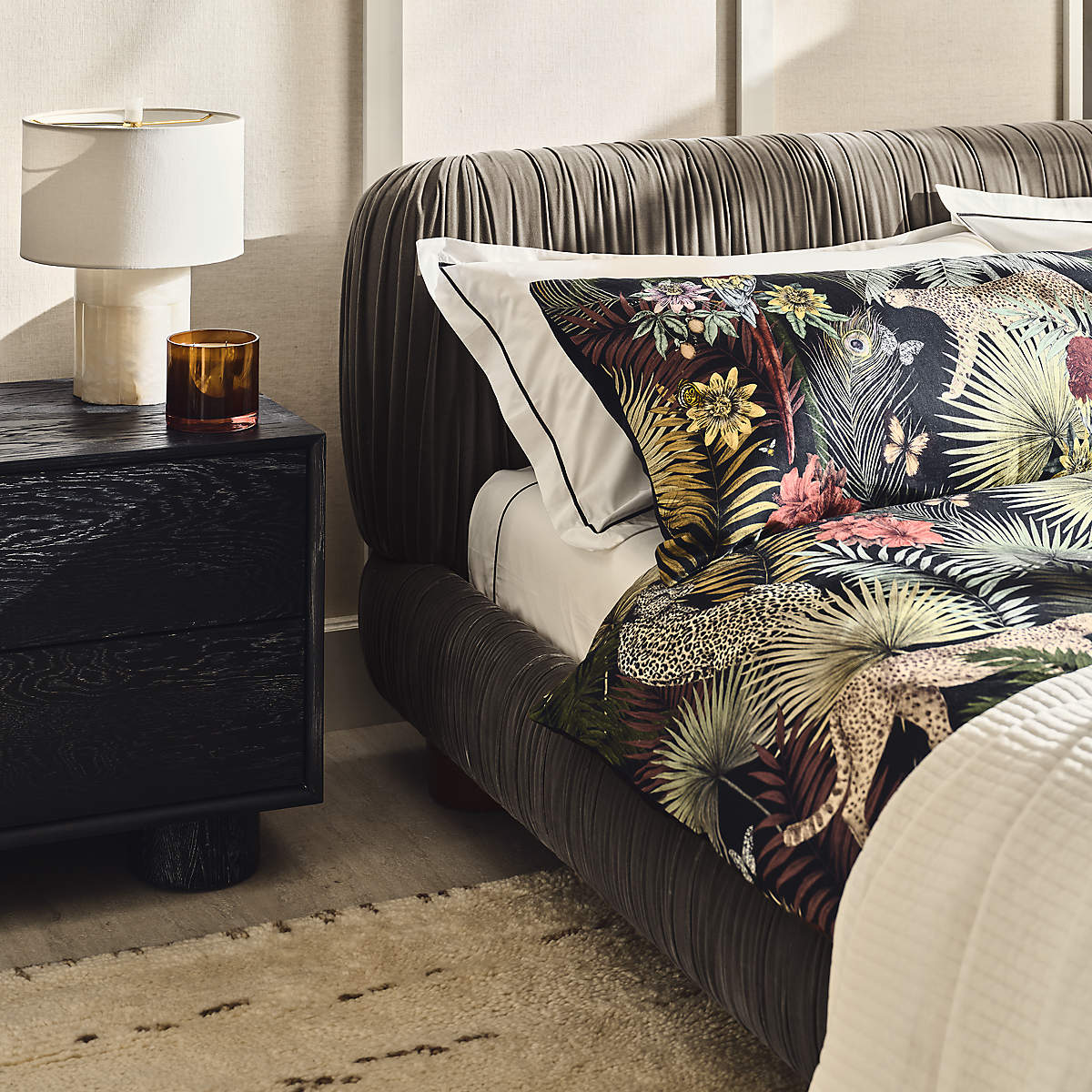 The Velvé Luxe Ruched Bed