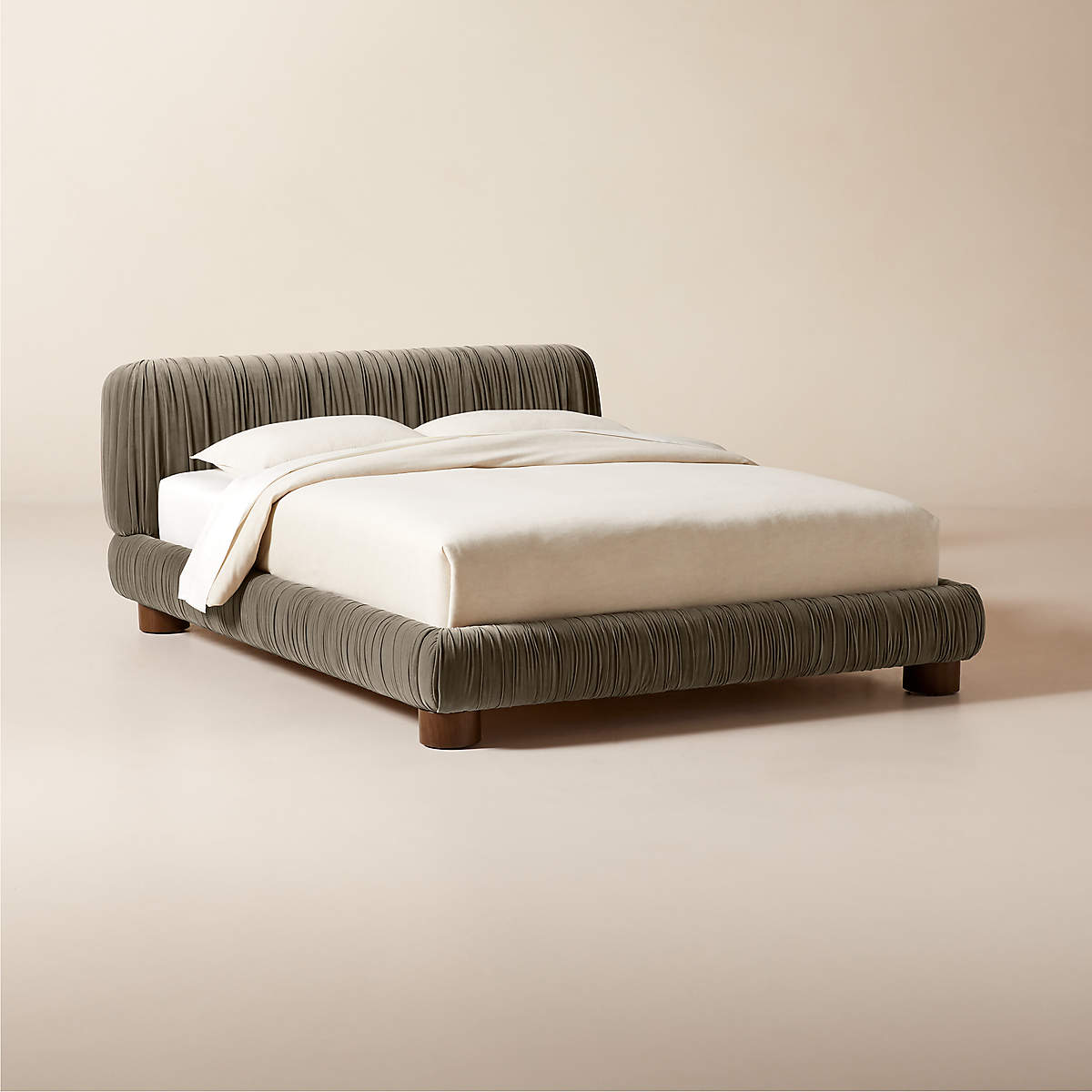 The Velvé Luxe Ruched Bed