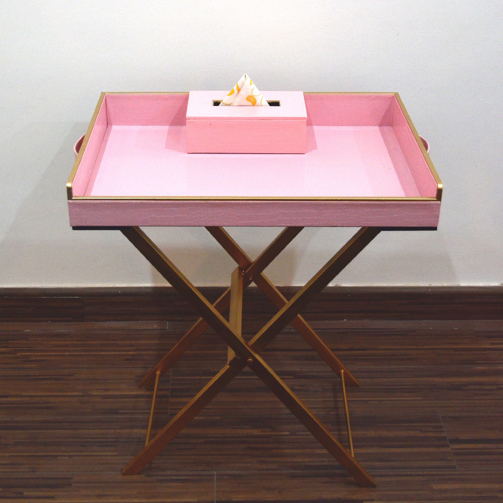 Classic butler tray featuring decorative carved edges