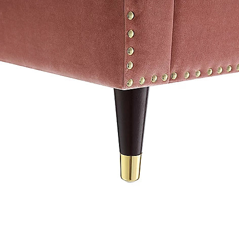 Classic Chesterfield club chair with nailhead detailing