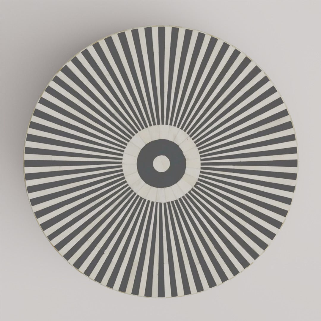 Classic Round Bone Inlay Coffee Table