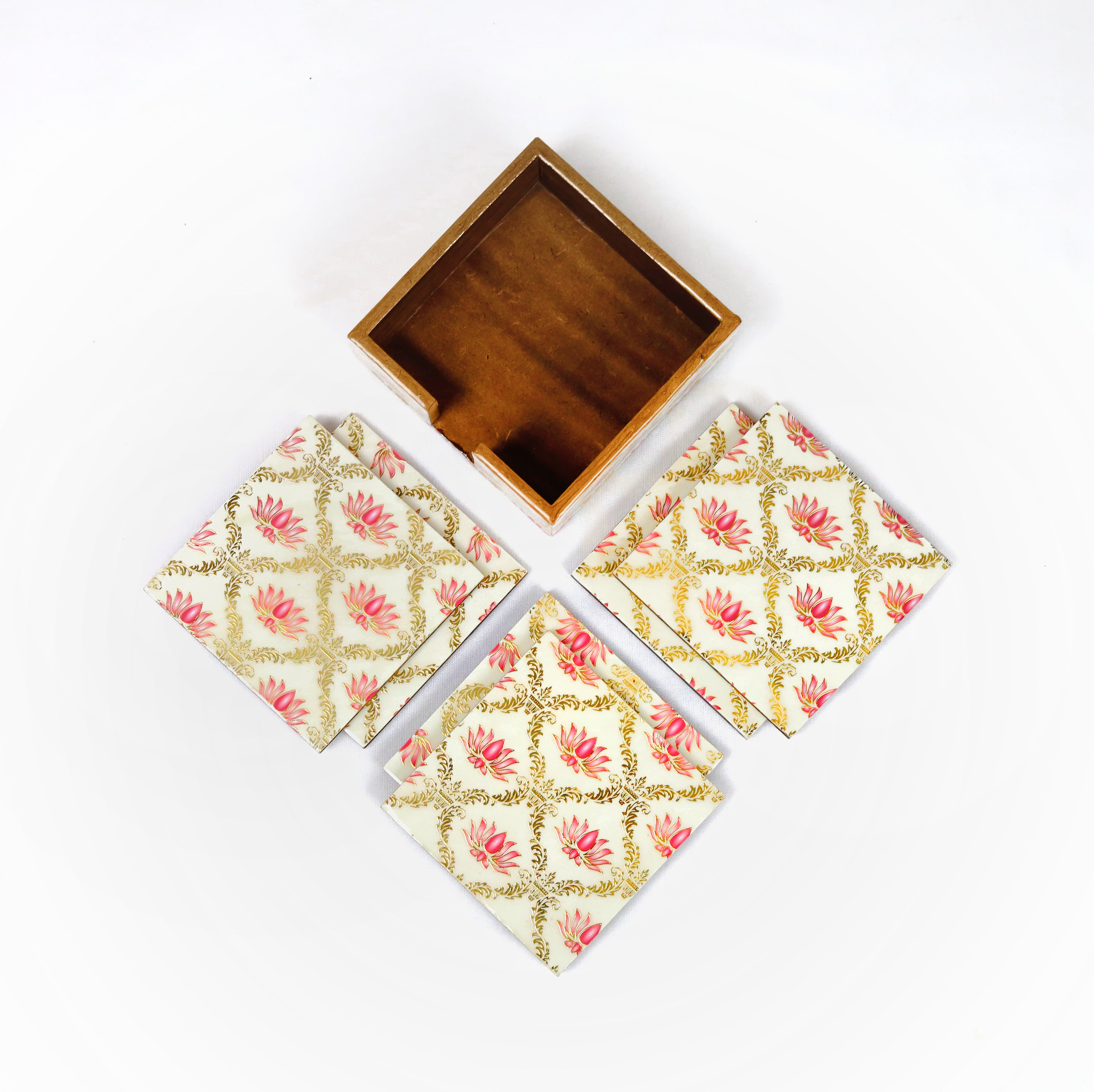 Modern coaster with a sleek tissue box holder