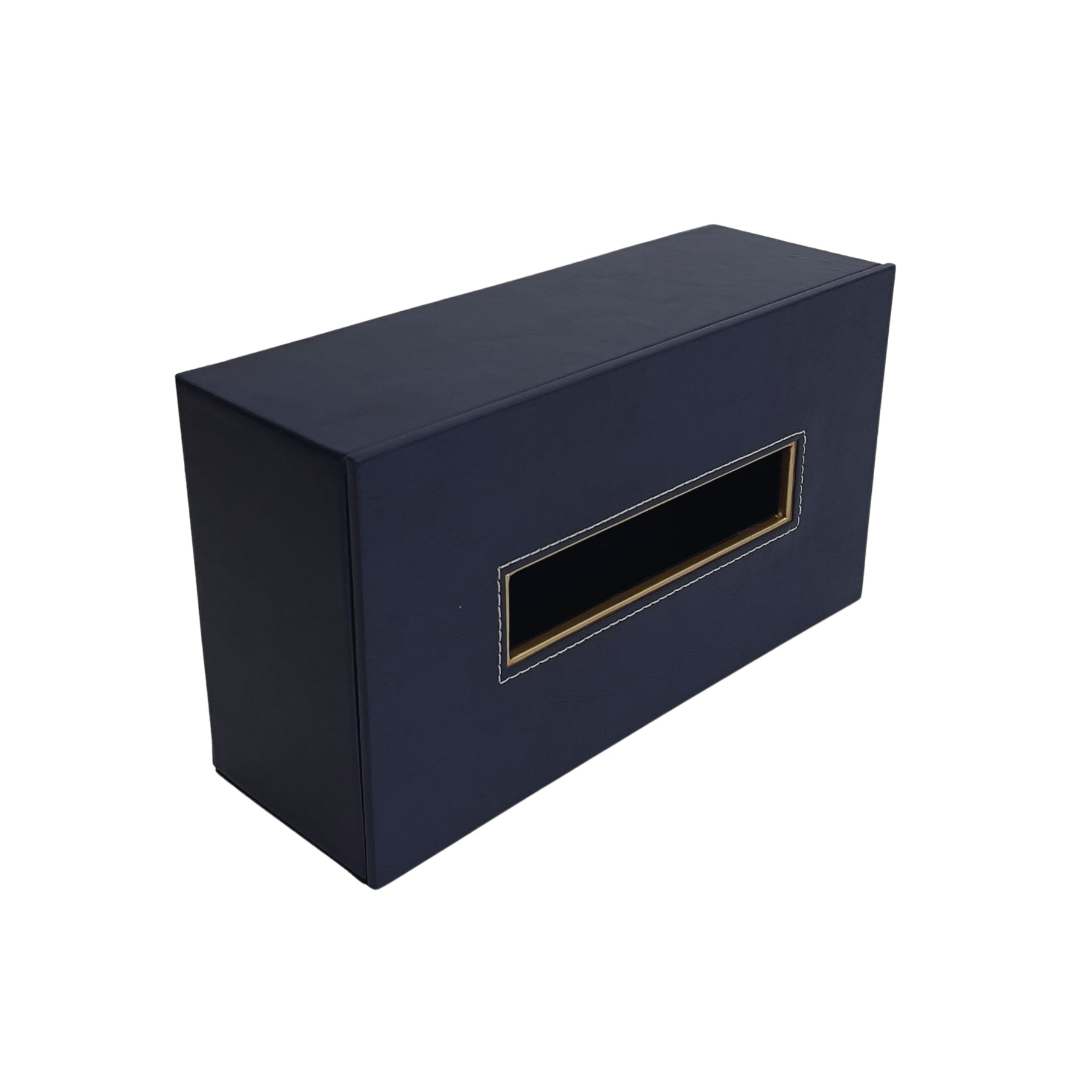 Compact leather tissue box for small spaces