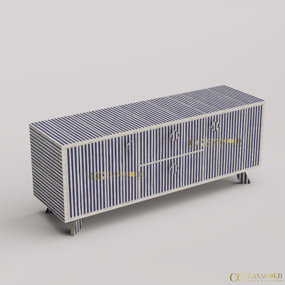 Decorative pearl inlay TV cabinet for decor
