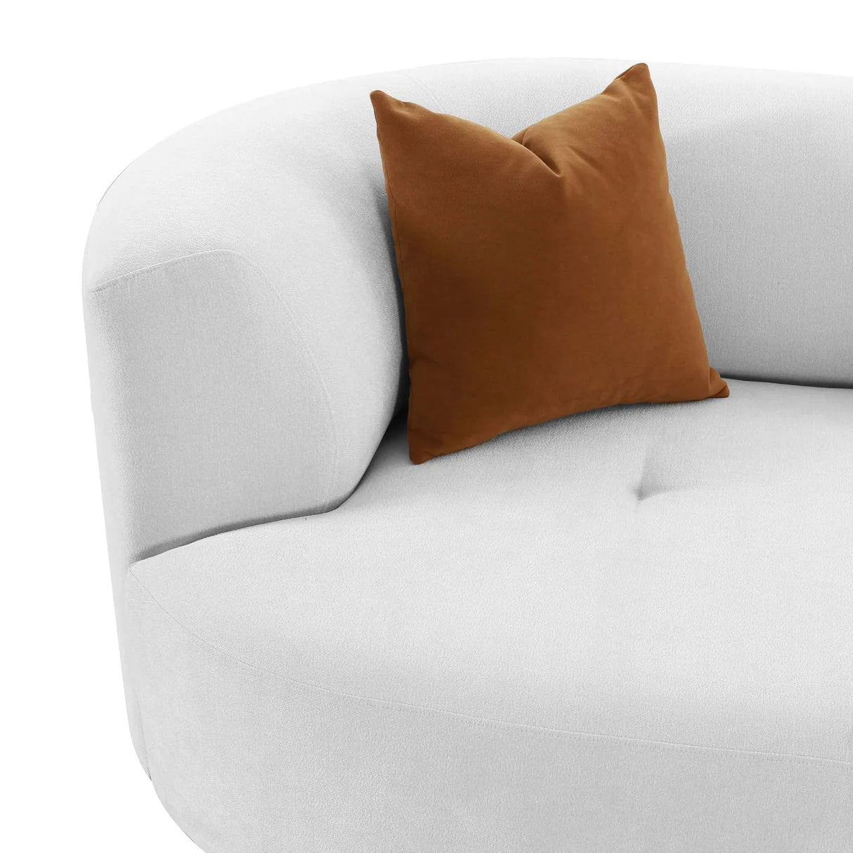 "Luxury sofa with gold accents for a touch of sophistication"
