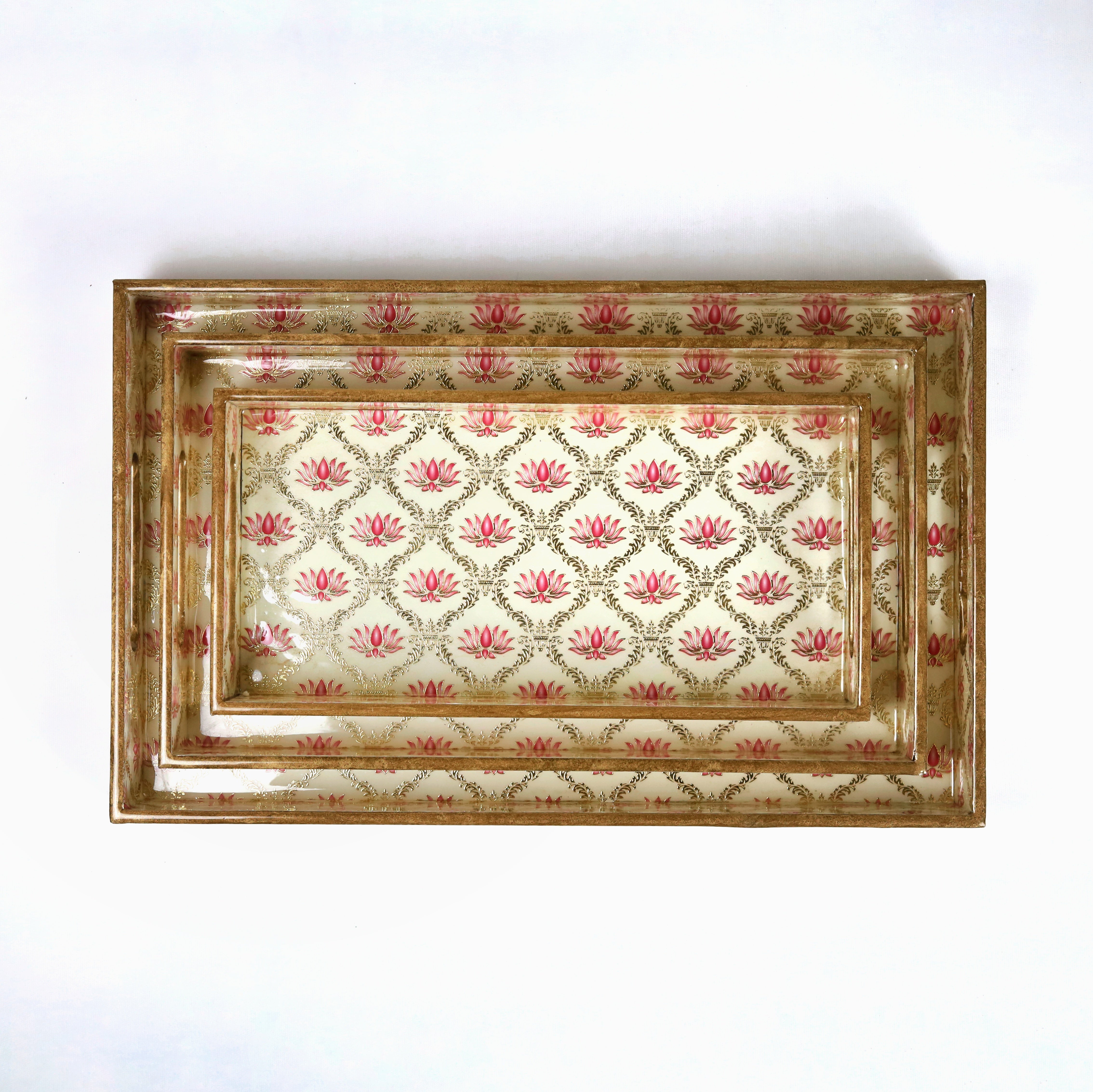 Designer wooden tray for luxurious entertaining