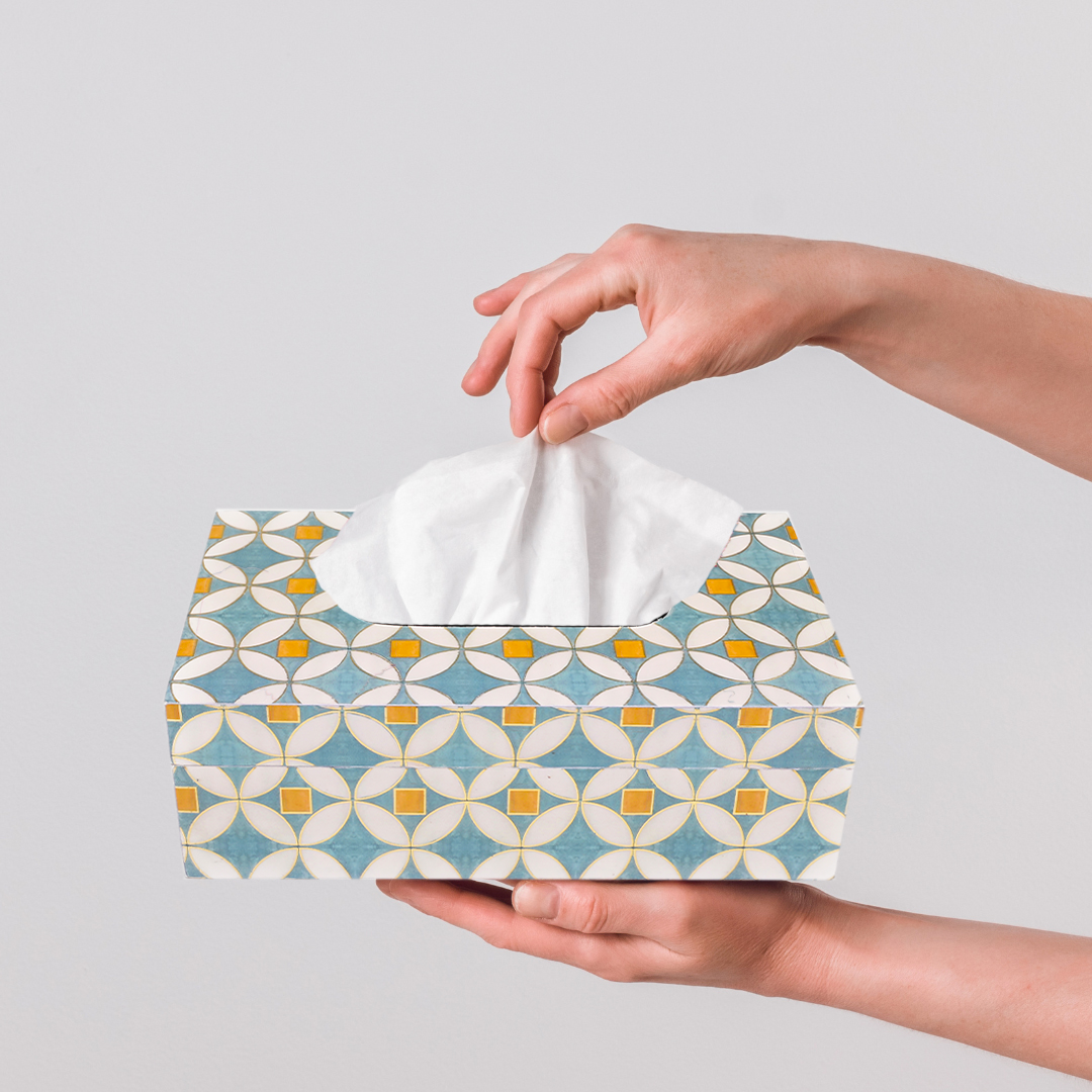 Designer wooden tissue box for high-end aesthetics