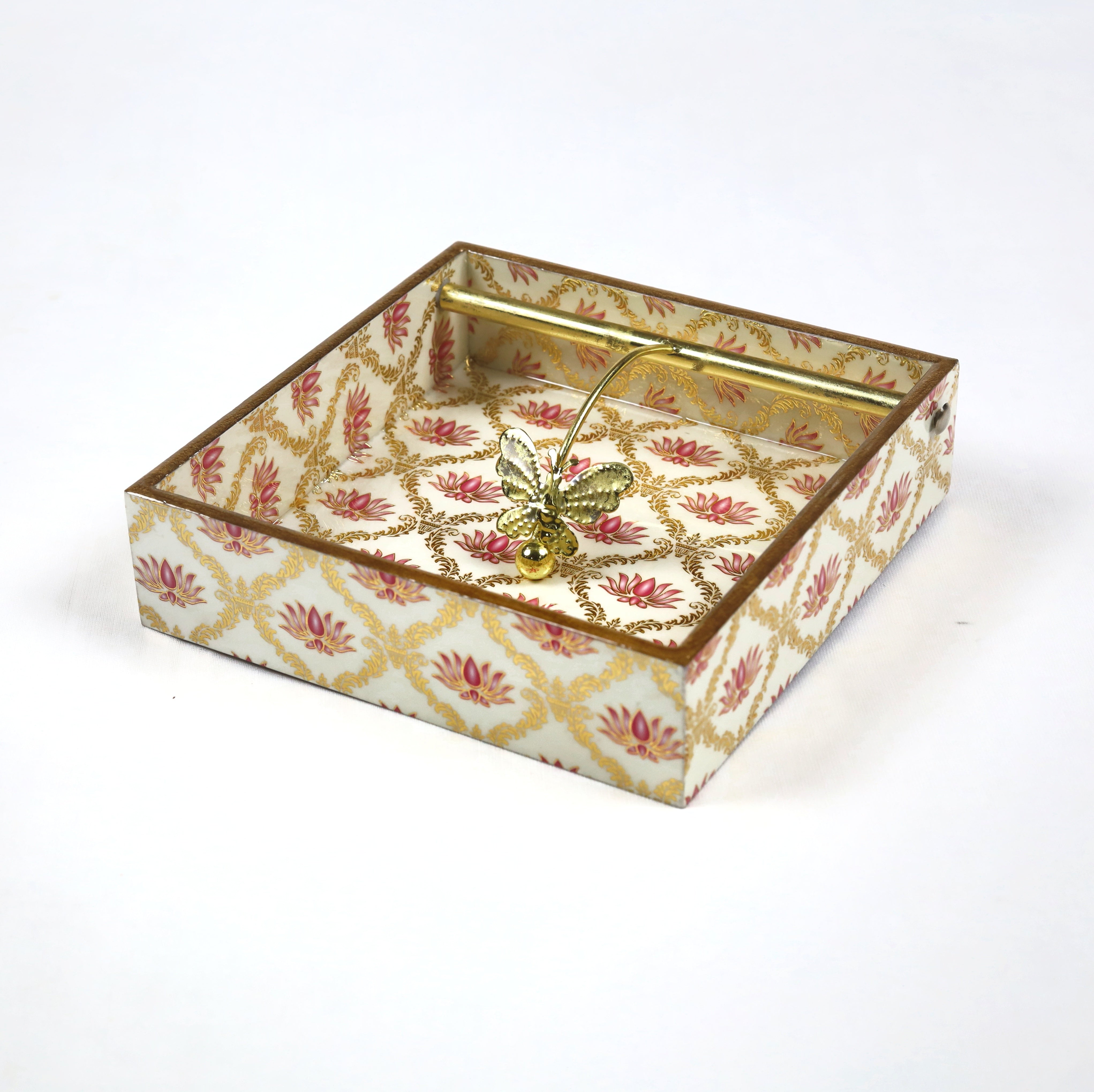Long-lasting leather tissue tray for home decor
