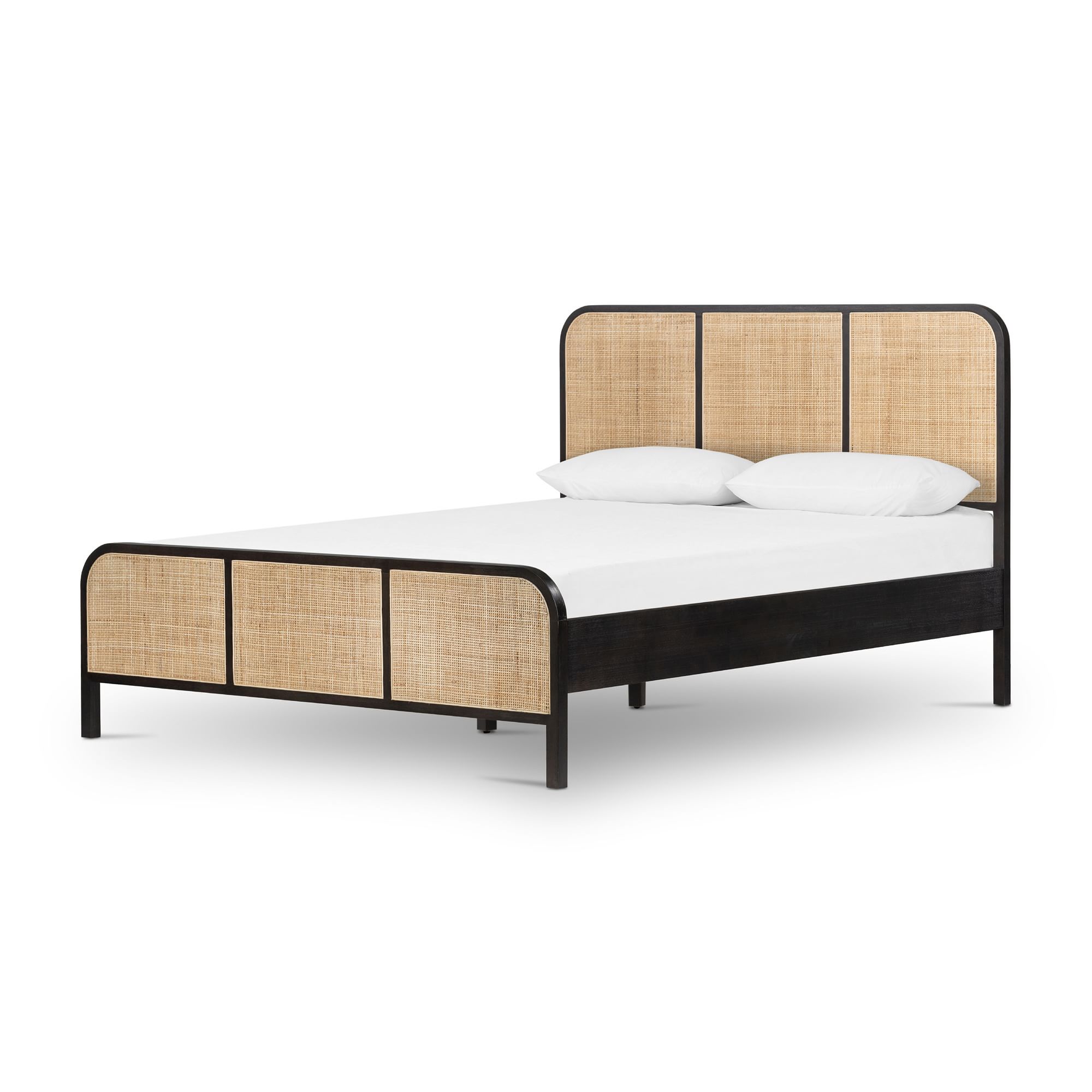 Classic velvet wings bed frame for cozy elegance