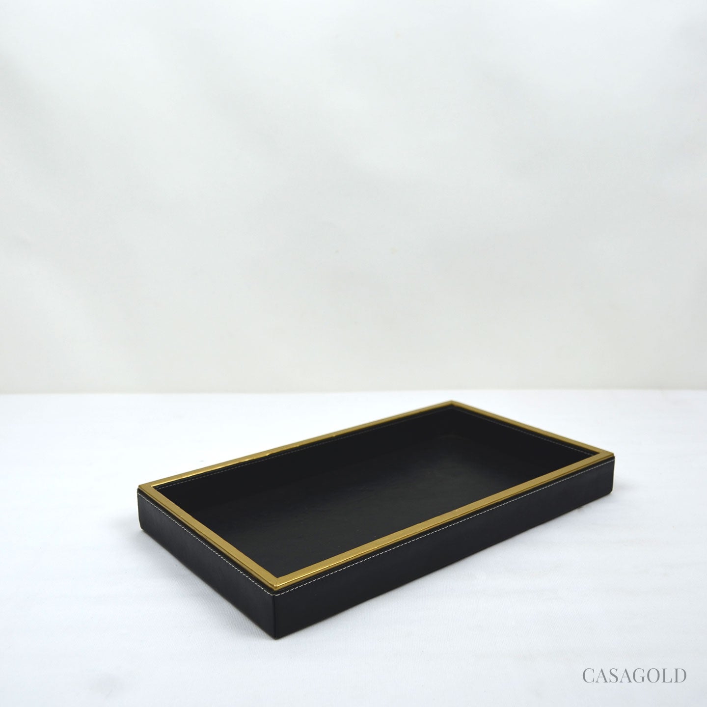 Elegant black and gold bathroom set