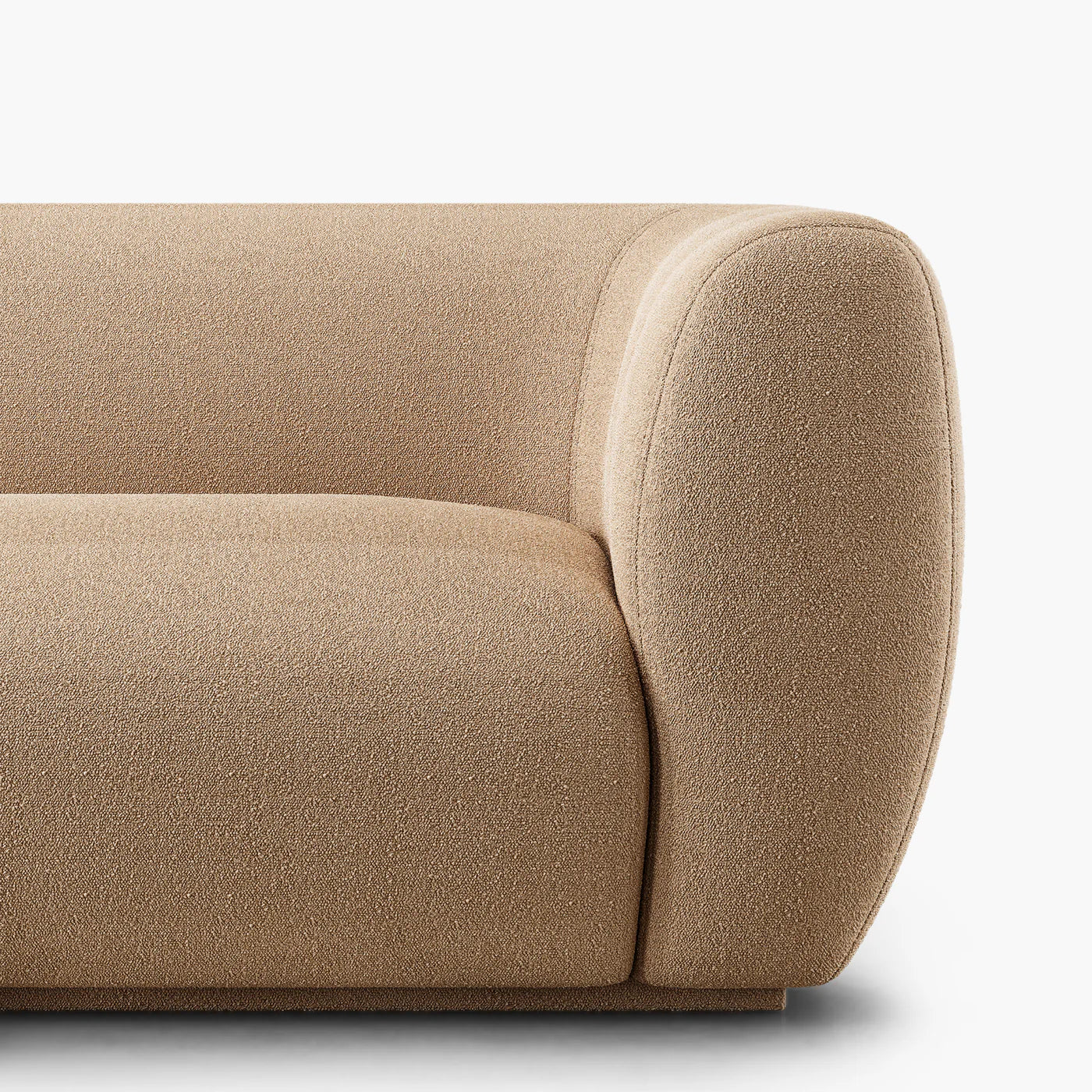 Customisable two or three-seater curved sofa with modern design