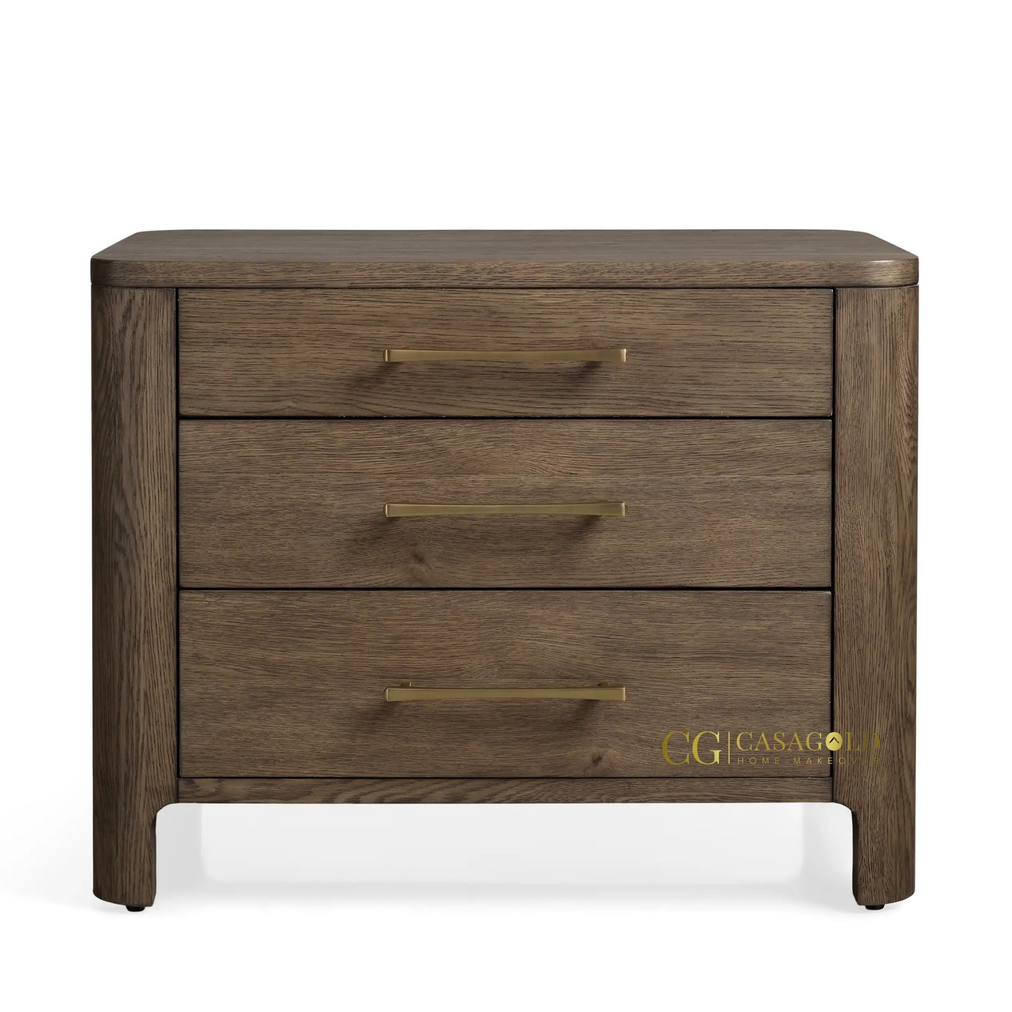 Farmhouse-style wooden side table with rustic charm