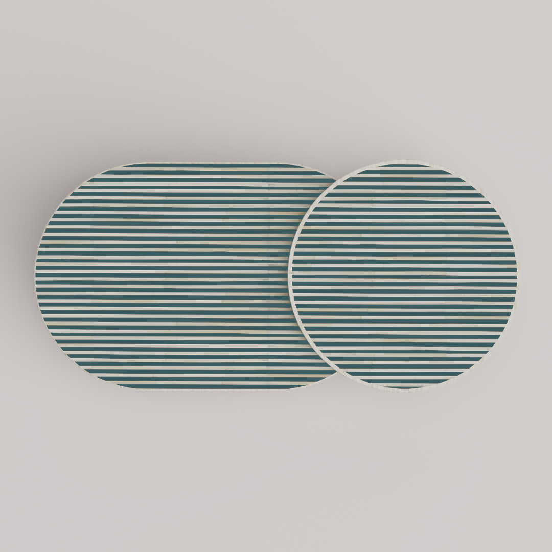 Floral design bone inlay coffee table round