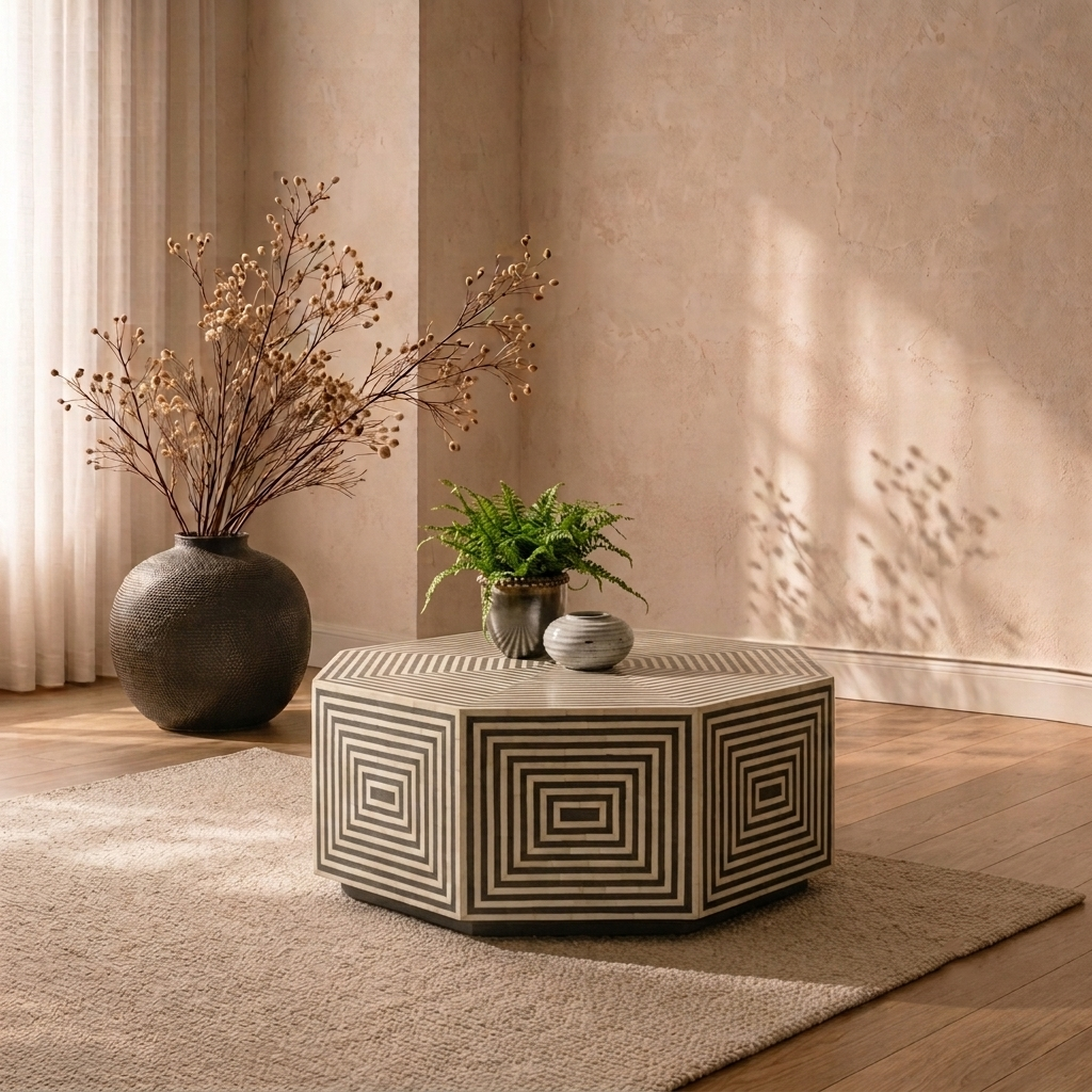 Inlay Hexagon Coffee Table - Harmony