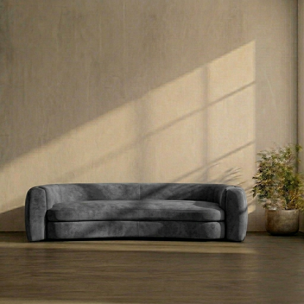 Curva Luxe Bouclé Sofa – 3 Seater