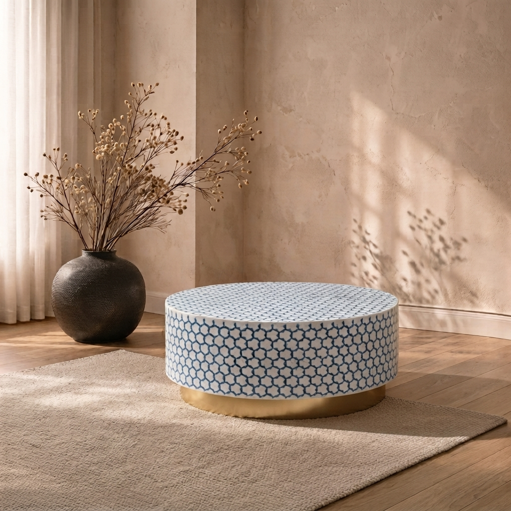 Philly Inlay Round Coffee Table - Targua