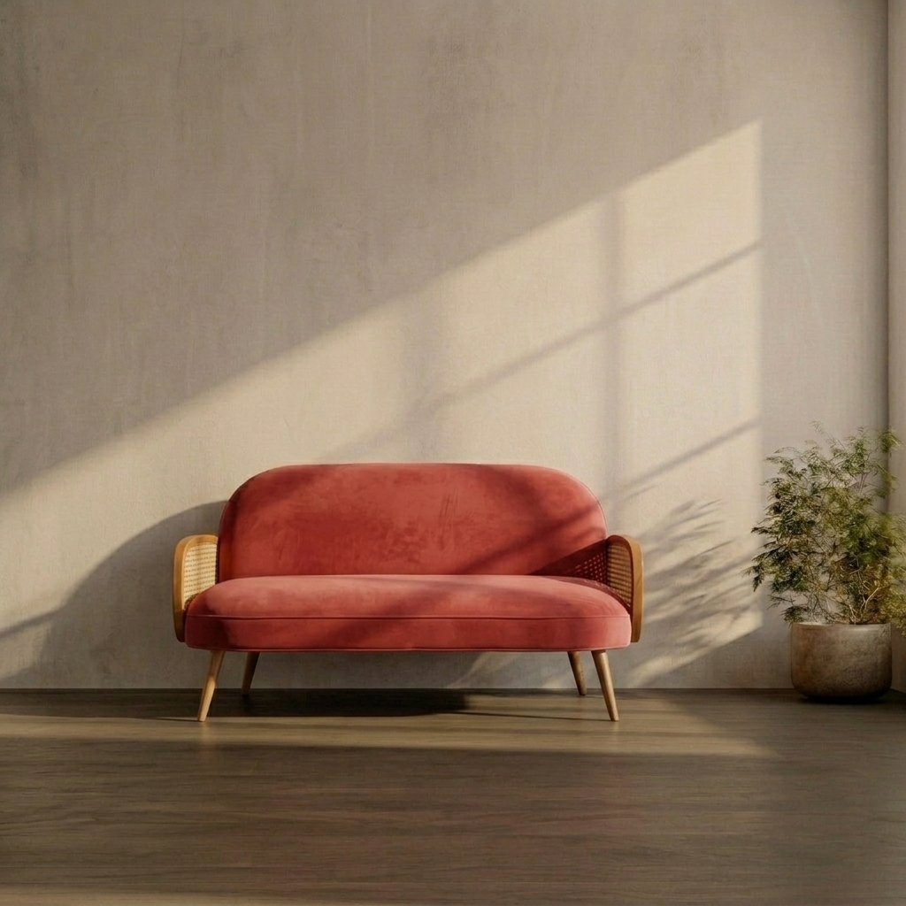 Handcrafted Rattan Sofa and Chair – Modern Minimalism