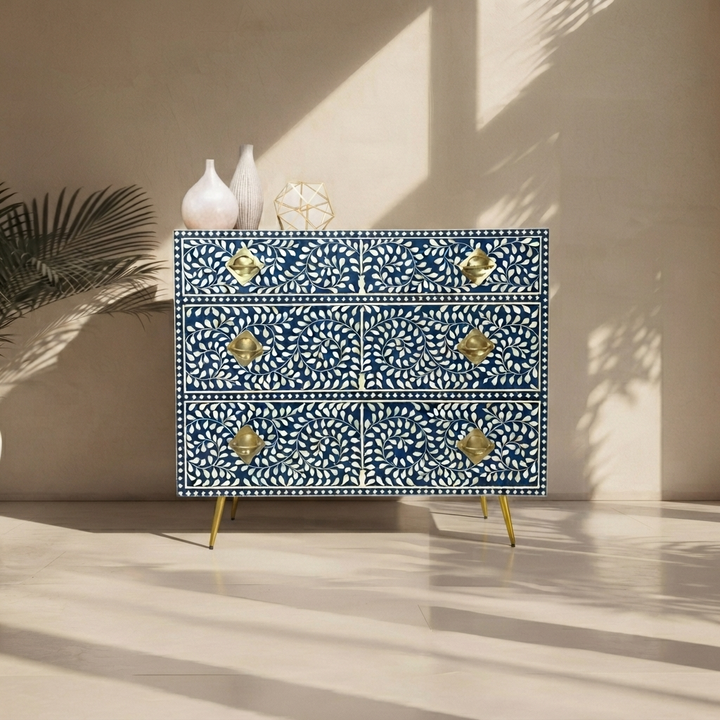 Inlay Chest of Drawers - Cleo